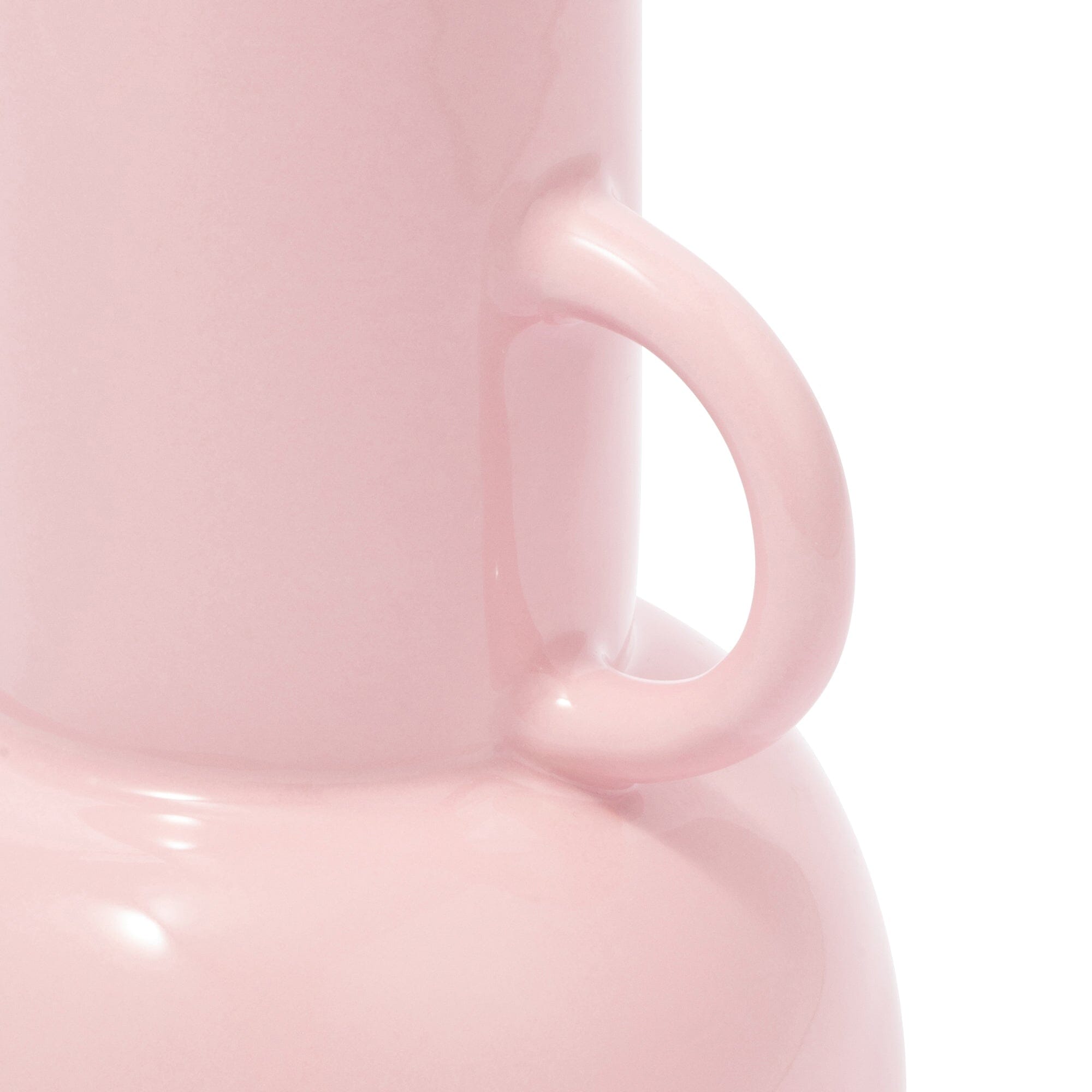Large Pink Ceramic Pop Flower Vase - Modern Home Decor for Living Room, Bedroom & Office Centerpiece