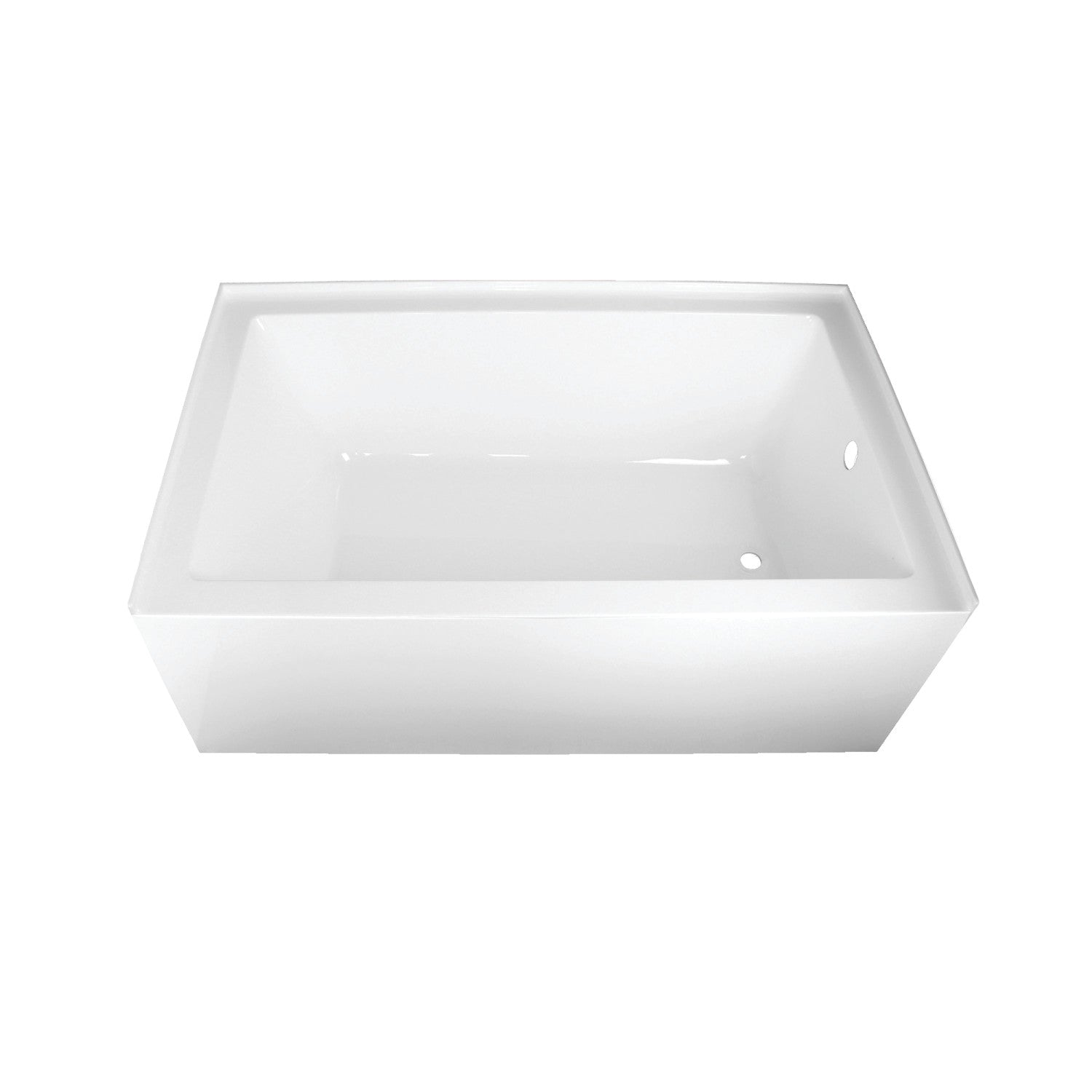 Aqua Eden VTAP603622R 60-Inch Acrylic Rectangular 3-Wall Alcove Bathtub - Right Hand Drain, Glossy White - Perfect for Modern Bathroom Renovations & Spa-Like Relaxation