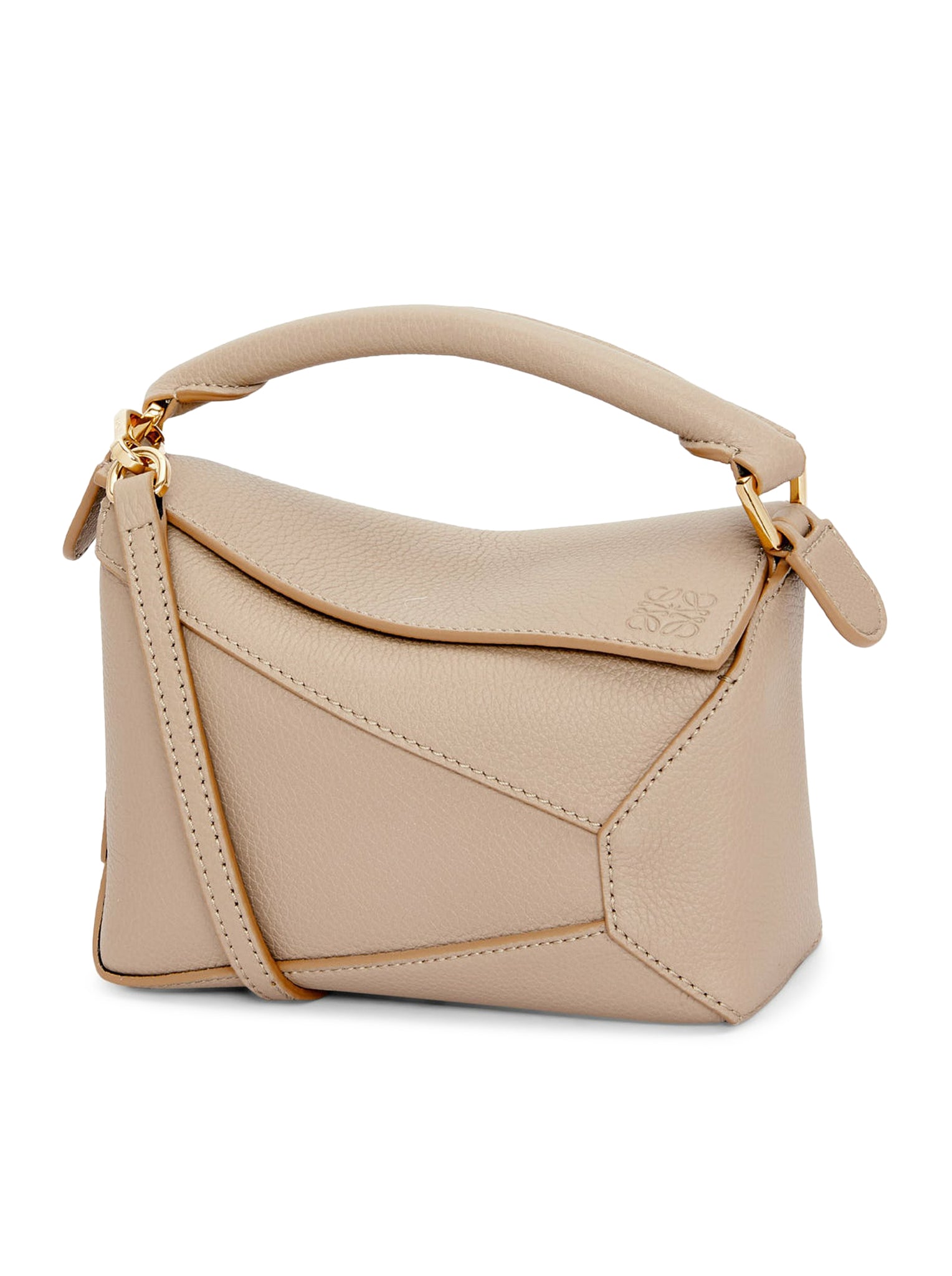 Mini Puzzle Bag in Soft Grained Calfskin - Stylish Crossbody Handbag for Women, Perfect for Everyday Use, Travel & Date Nights
