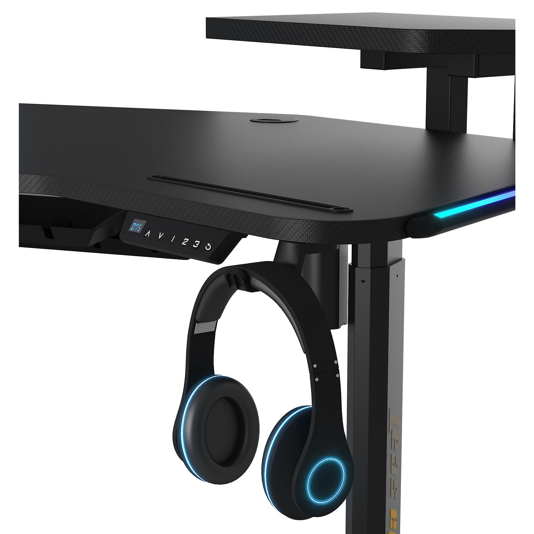 Anda Seat Shadow Warrior Gaming Desk - Ergonomic Computer Desk for PC & Console Gamers - Perfect for Home Office, Streaming & Esports Setup