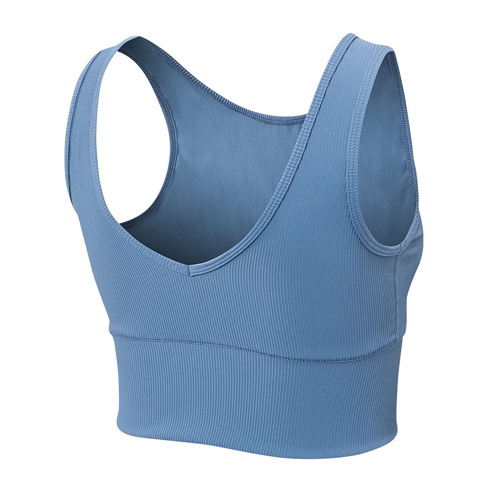 Women's Reversible Ribbed Workout Crop Tank Top - Sleeveless Yoga Shirt for Summer - Perfect for Gym, Running, Yoga & Casual Wear