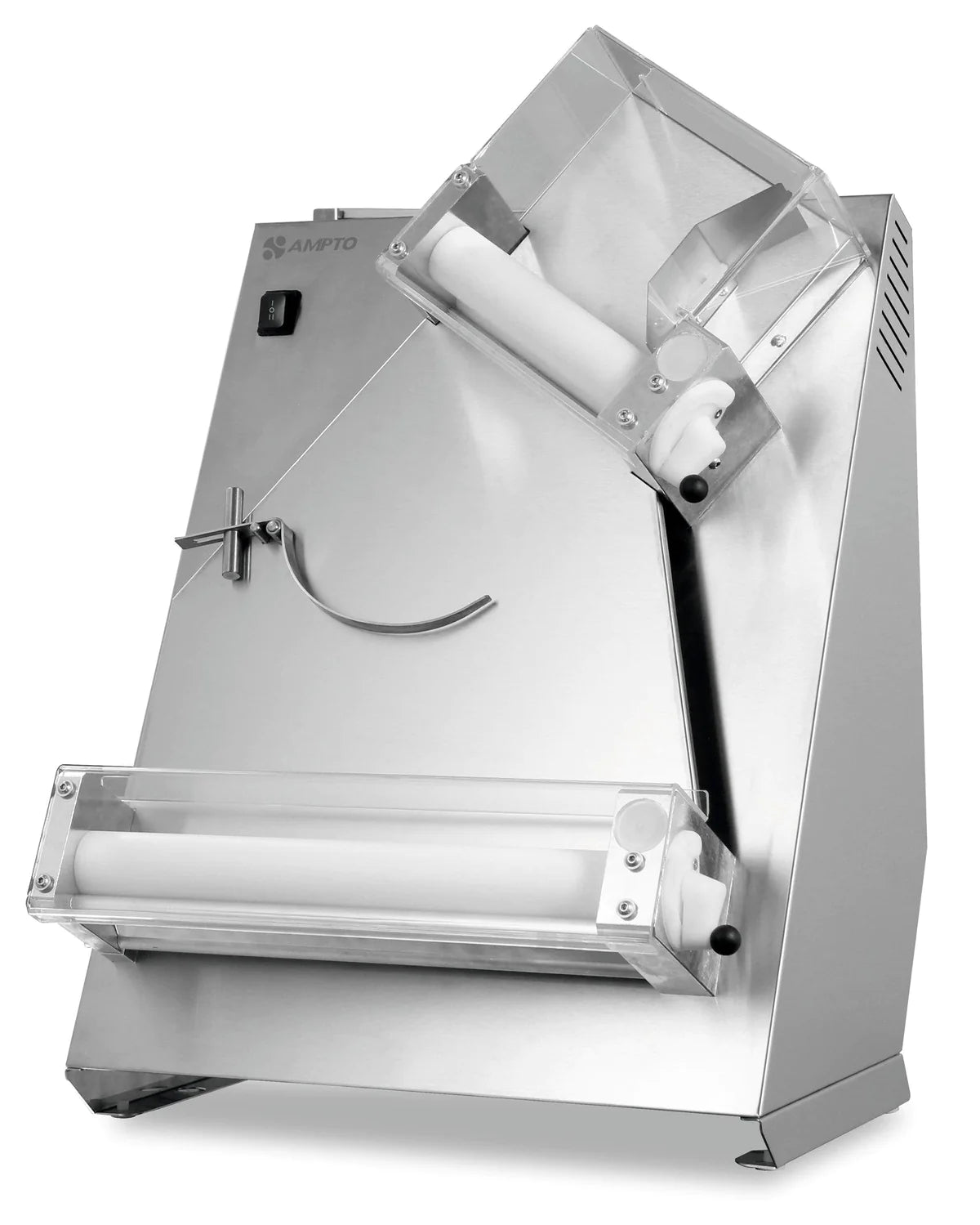 AMPTO 16-Inch Pizza Dough Sheeter with 2 Rollers - LAM040 | Commercial & Home Use for Perfect Pizza Crusts, Pastries & Pasta
