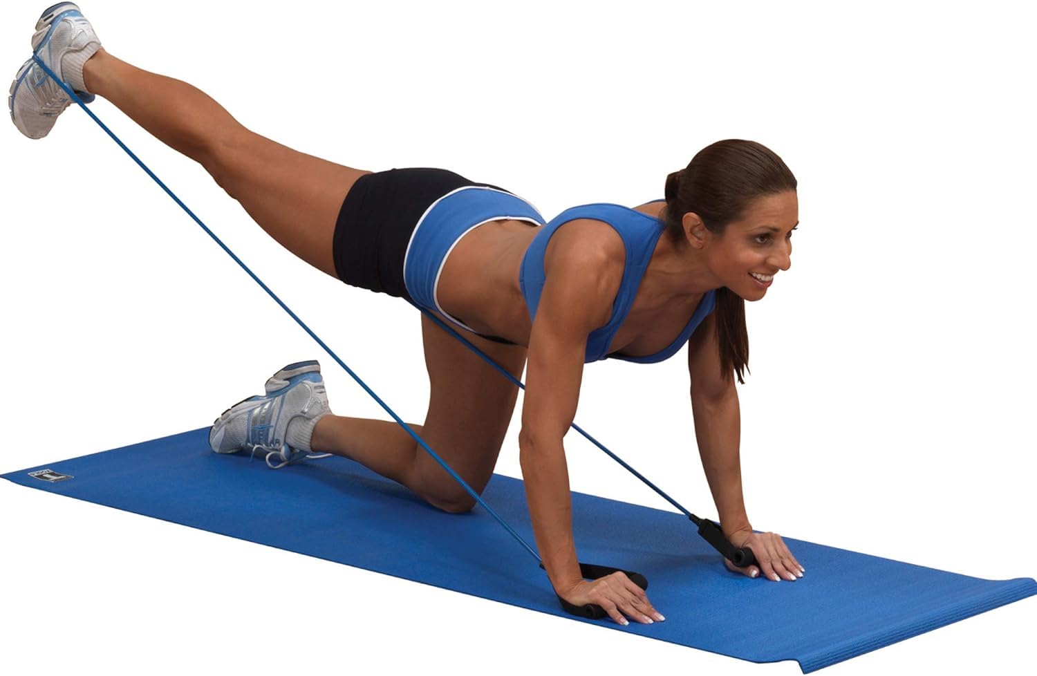 Body-Solid Medium Resistance Exercise Bands with Comfort Grip Handles - Durable Workout Tubes for Home Gym, Beachbody Fitness & Full-Body Training - Perfect for Strength Training, Physical Therapy & Outdoor Workouts