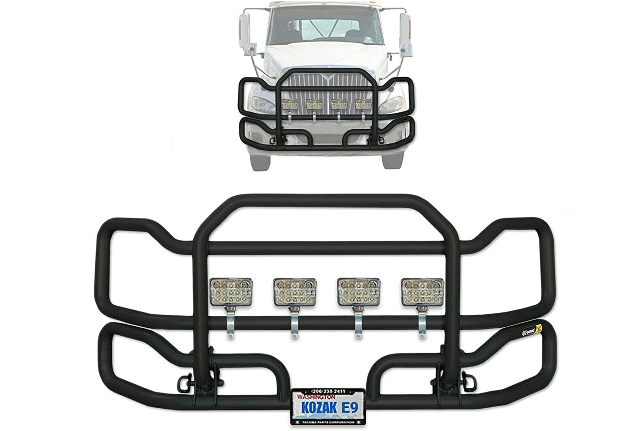 Black Front Grille Deer Moose Brush Bumper Guard with 4x6