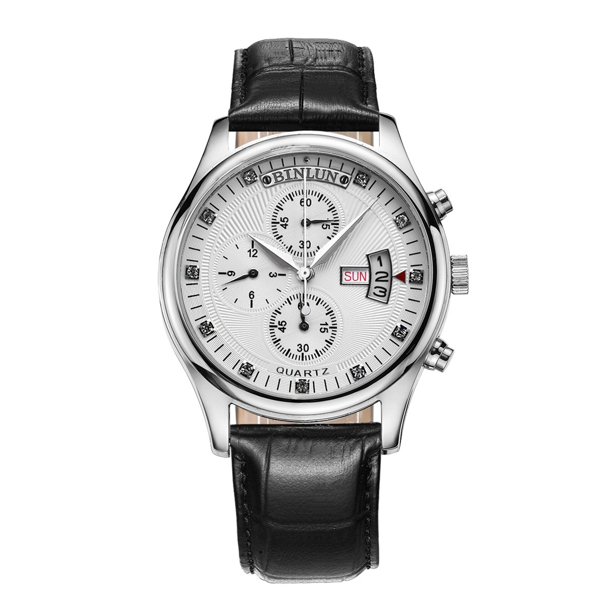 BINLUN Japanese Quartz Watch for Men and Women - Stainless Steel Waterproof Wristwatch - Perfect for Everyday Wear, Business, and Outdoor Activities