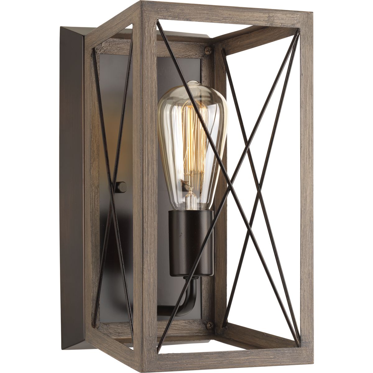 Briarwood Collection One Light Wall Sconce - Modern Rustic Wall Light Fixture for Bedroom, Living Room & Hallway Lighting Decor
