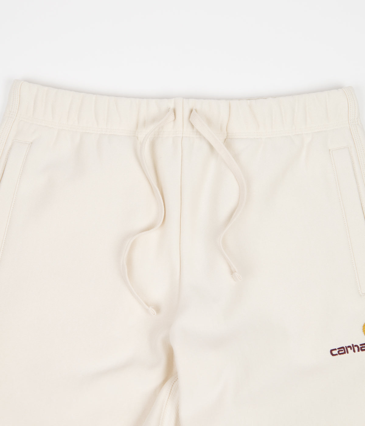Carhartt American Script Sweatpants for Men - Comfortable Cotton Joggers with Adjustable Drawstring Waist - Perfect for Gym, Lounge & Casual Wear (Natural Color)