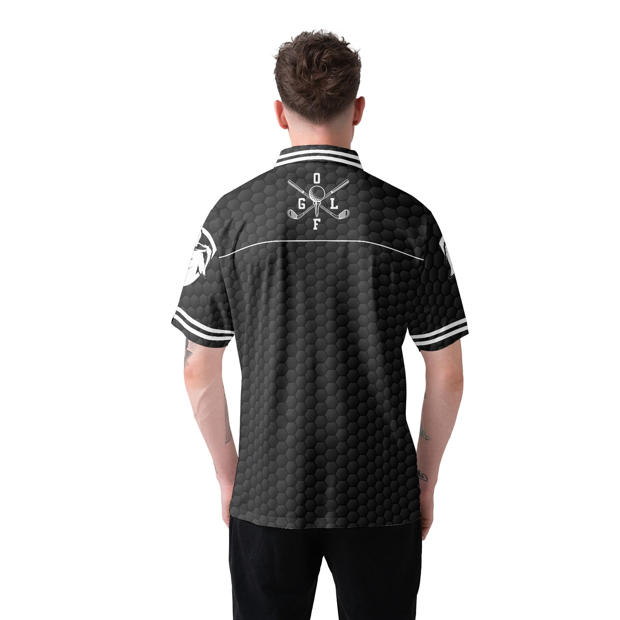 HYPERFAVOR Men's Black Golf Polo Shirt - Moisture Wicking Short Sleeve Performance Shirt for Golf, Business Casual & Outdoor Activities