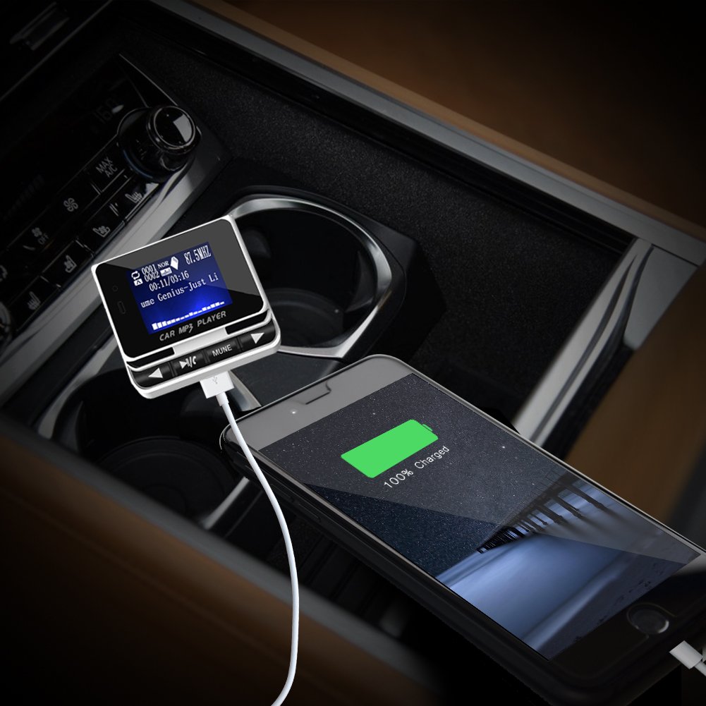 Tohayie Bluetooth FM Transmitter for Car - Wireless Radio Adapter, Audio Receiver & Music Tuner with USB Charger & Remote Control | Hands-Free Calling & Music Streaming While Driving