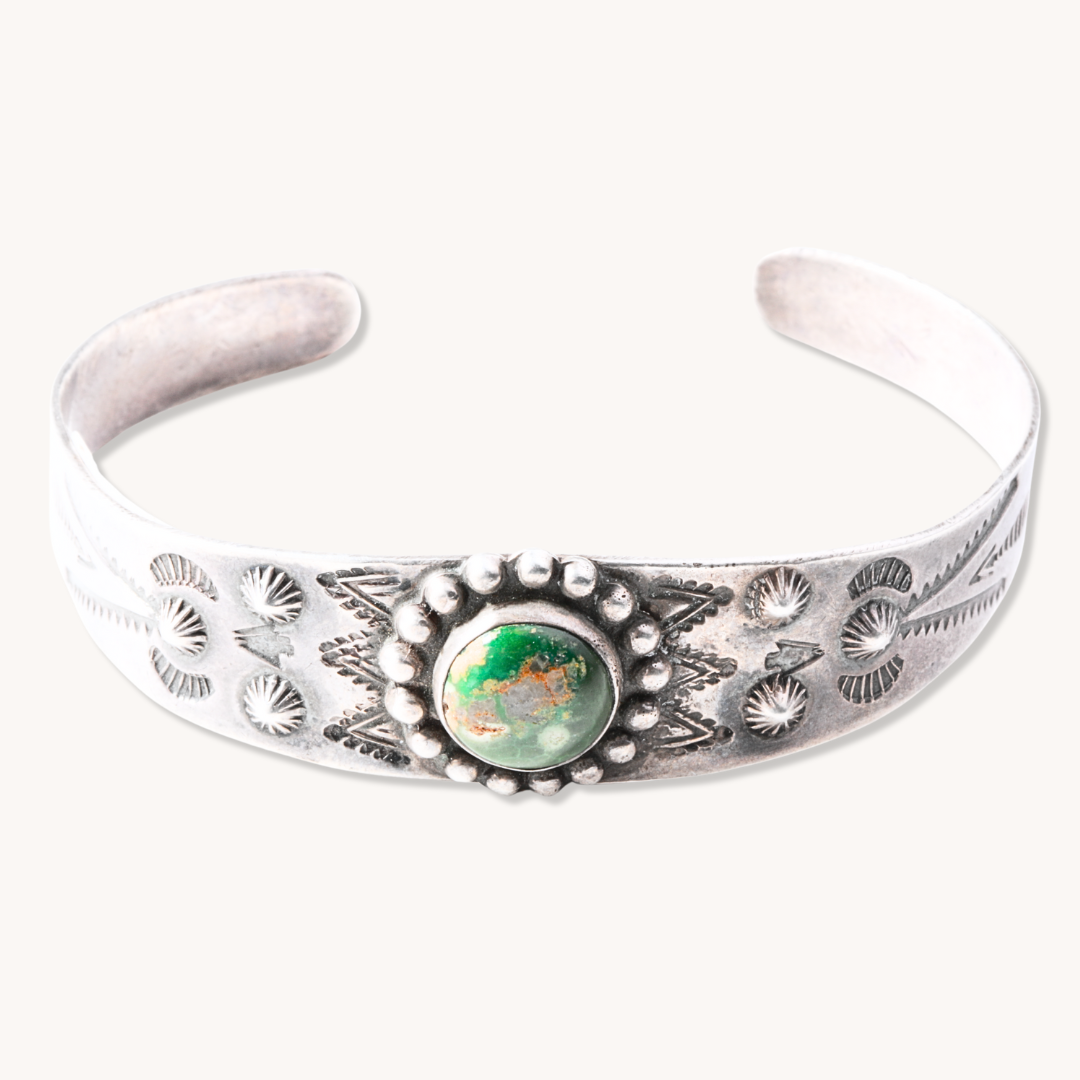 Vintage Turquoise Bracelet - Harvey House Era Inspired Handmade Jewelry for Women - Perfect for Boho, Western & Retro Fashion Accessories
