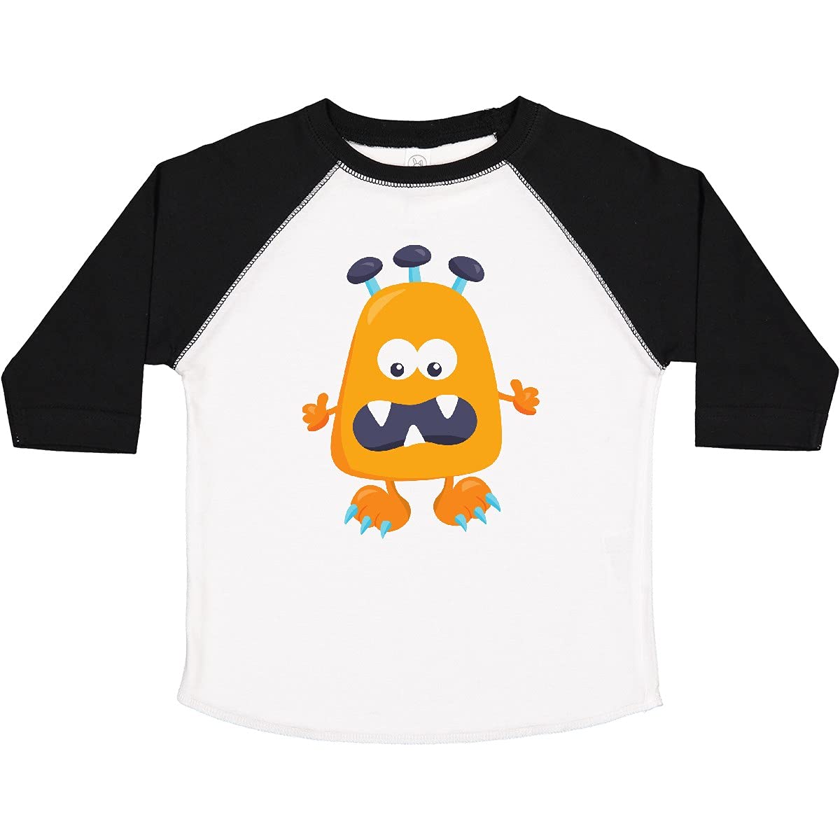 Inktastic Cute Orange Monster Toddler T-Shirt with Horns - Funny Graphic Tee for Kids, Boys & Girls - Perfect for Playdates, Birthdays & Everyday Wear