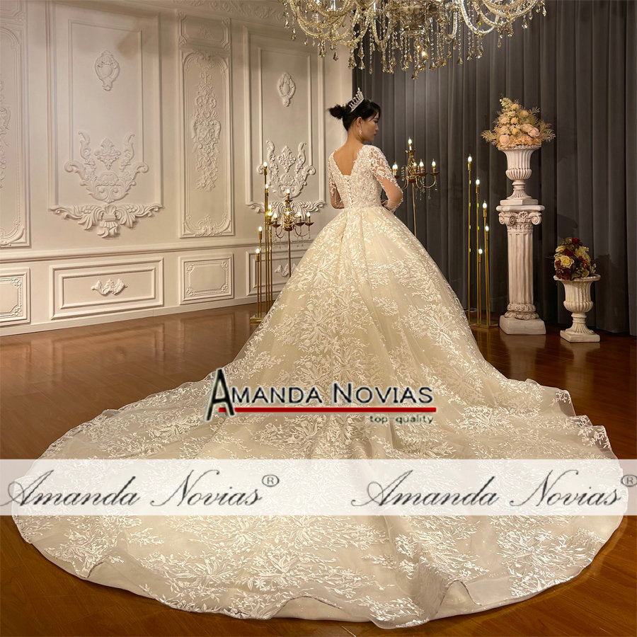Elegant Lace Wedding Dress for Bride - Style NS4225 | Perfect for Church Ceremonies, Beach Weddings & Romantic Photos