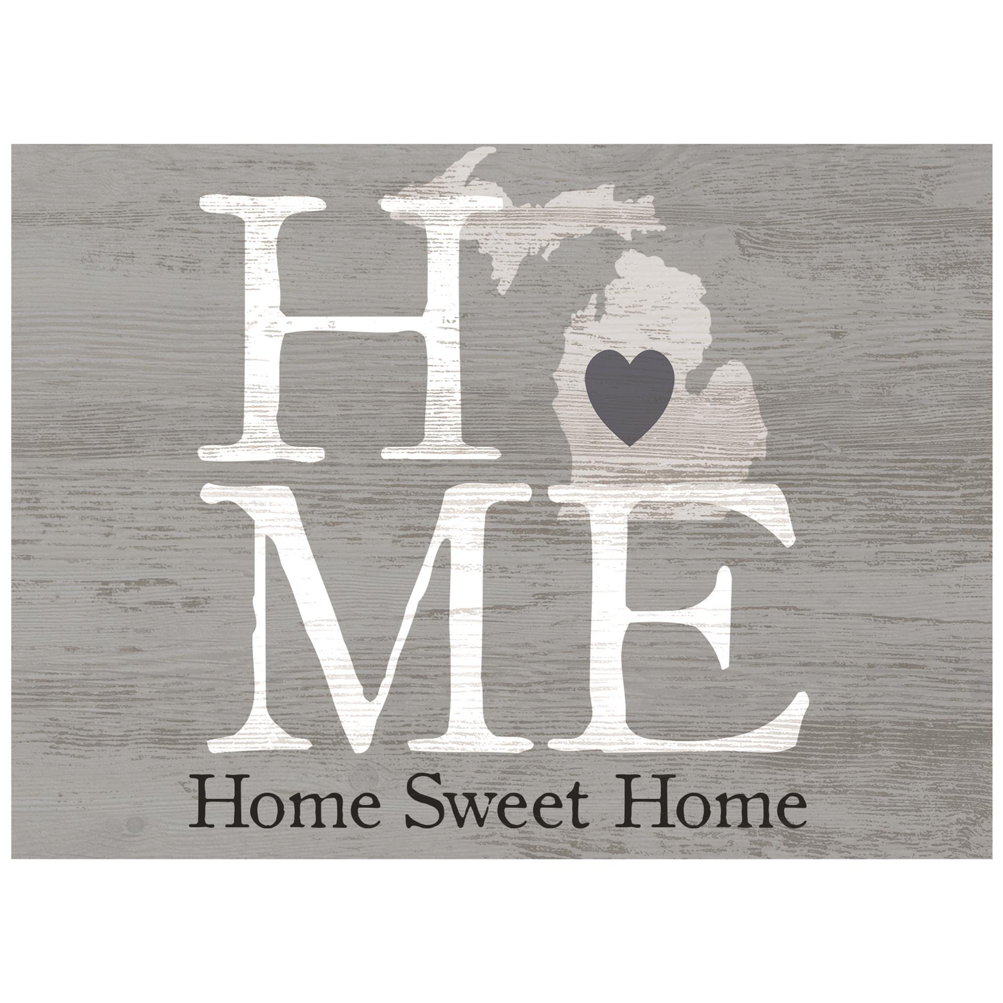 Handcrafted Wooden Michigan Wall Sign - 'Home Sweet Home' Decor - 24