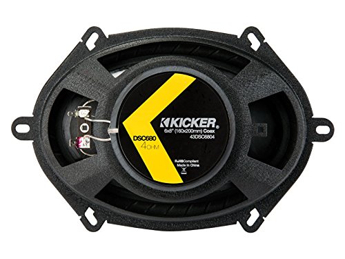 Kicker 43DSC6804 D-Series 6x8-Inch 200W Car Audio Speakers Pair - Premium Sound for Trucks, SUVs & Boats | High-Performance Bass & Clarity
