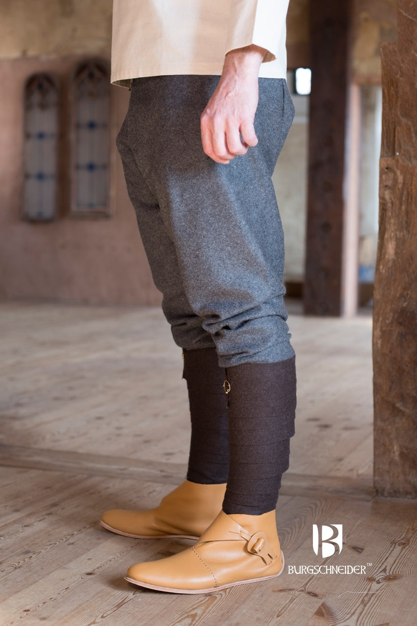 Premium Wool Thorsberg Viking Pants - Fenris Dark Grey | Authentic Norse Style | Perfect for LARP, Reenactments & Medieval Events