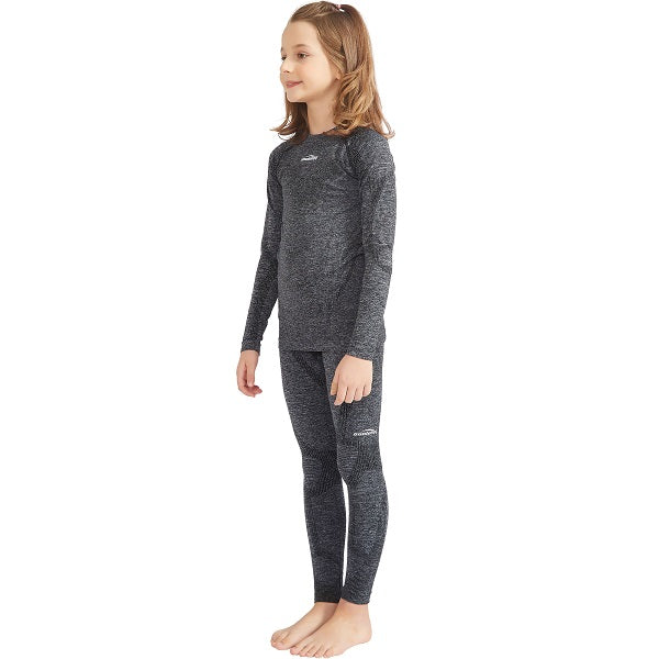 COOLOMG Youth Seamless Base Layer Underwear Set - Thermal Shirt & Pants for Kids - CH005 | Perfect for Winter Sports, Outdoor Activities & Cold Weather Comfort