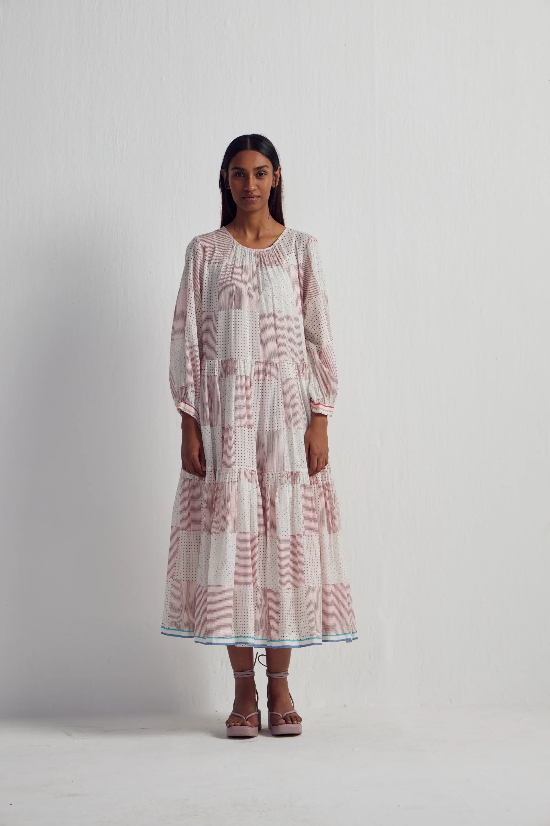 Jules Dress 4 - Elegant Women's Floral Midi Dress with Short Sleeves, Perfect for Summer, Casual Outings, and Date Nights