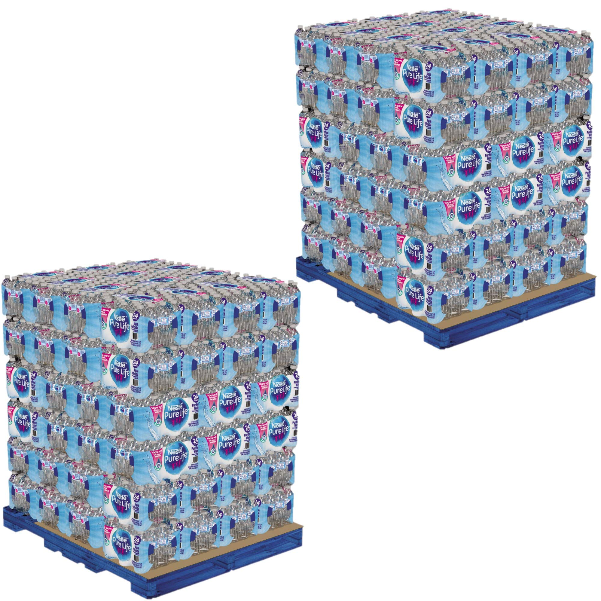 Nestle Pure Life Purified Bottled Water - 16.9 Oz (1/2 Liter) Bottles - 156 Case (2 Pallets) - Hydration for Home, Office & Outdoor Activities