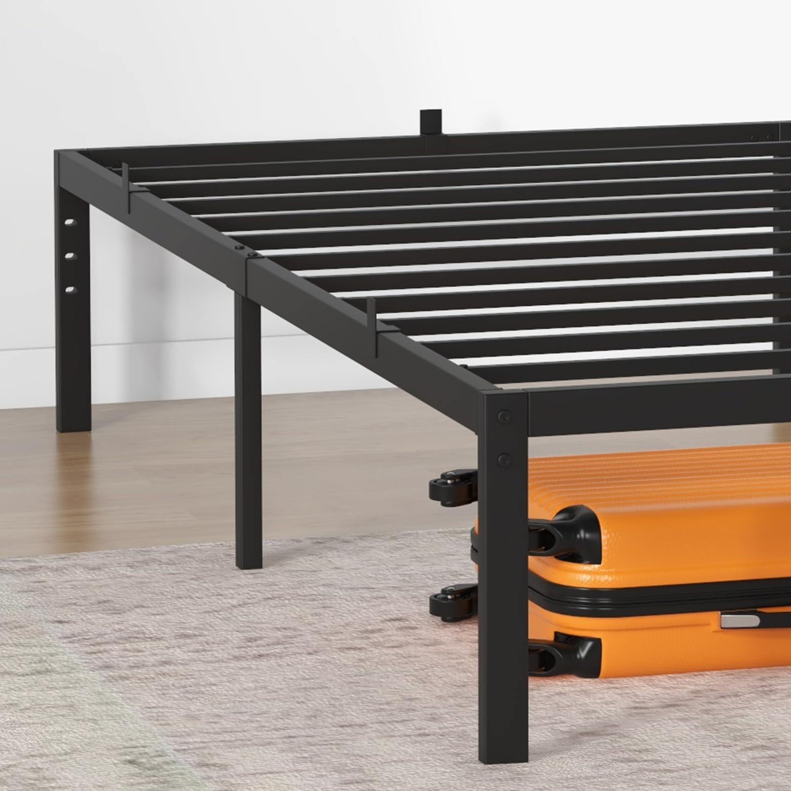 GARVEE 14 Inch Twin Bed Frame with Storage - Sturdy Metal Platform Bed Frame, No Box Spring Needed, Steel Slat Support, Easy Assembly - Perfect for Kids Rooms, Guest Beds & Small Spaces