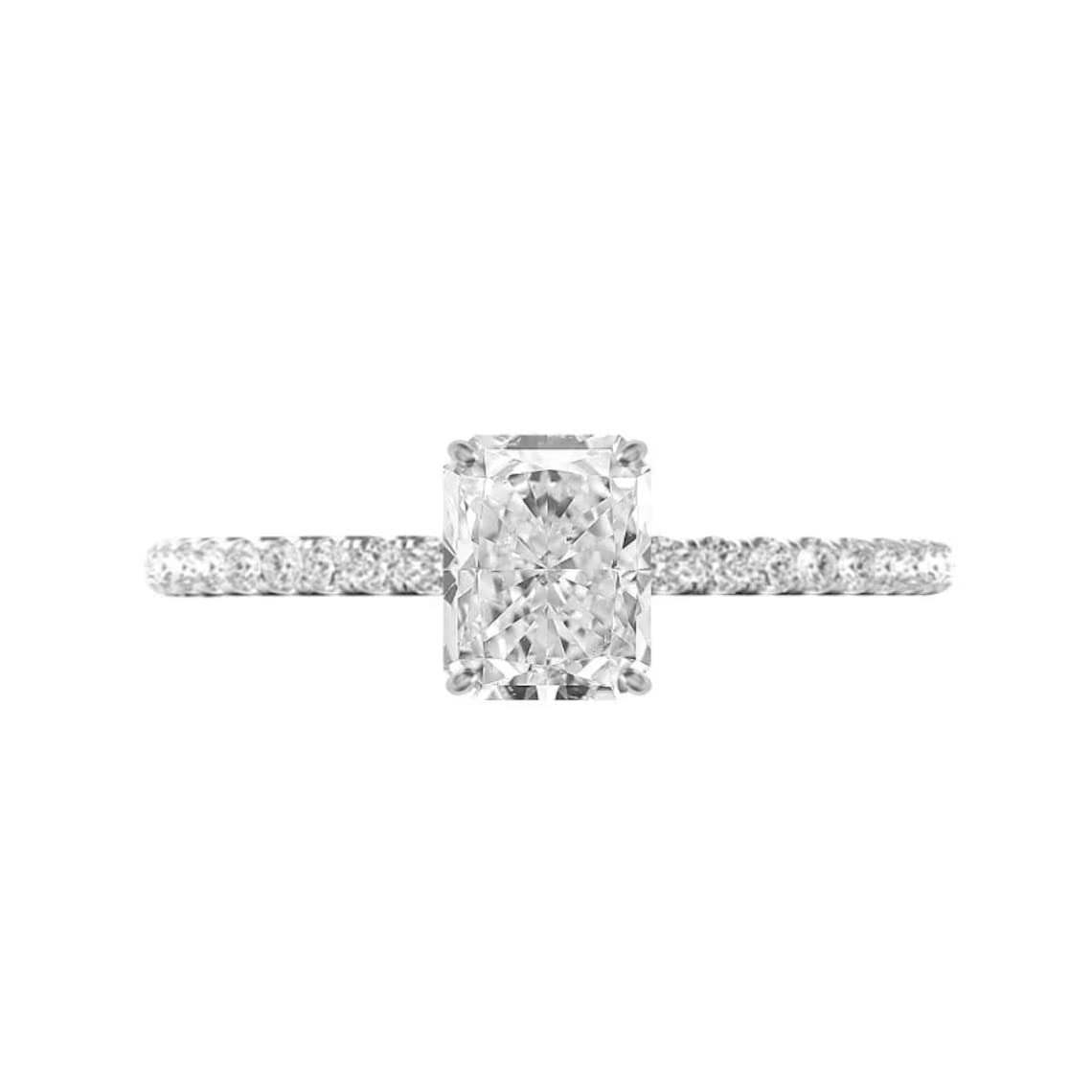 2 CT Radiant Cut Moissanite Engagement Ring & Wedding Bridal Set, Diamond-Like Solitaire Halo Ring with Vintage Accents in Sterling Silver - Perfect for Proposals, Anniversaries & Special Occasions