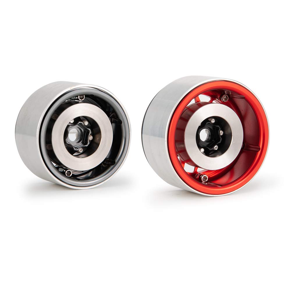 4Pcs 60g Stainless Steel Internal Wheel Weights for 1/10 SCX10 RC Crawler - Counterbalance for 1.9