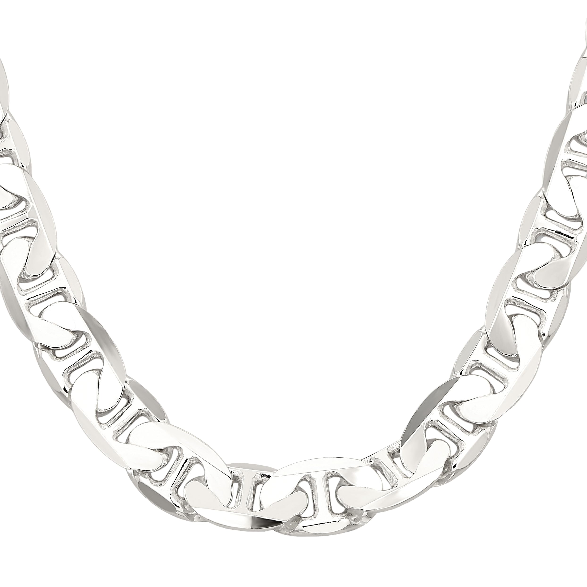 IceCarats 925 Sterling Silver 11.5mm Anchor Mariner Link Chain Necklace for Women - Durable & Elegant Jewelry for Everyday Wear, Gifts, and Nautical Fashion
