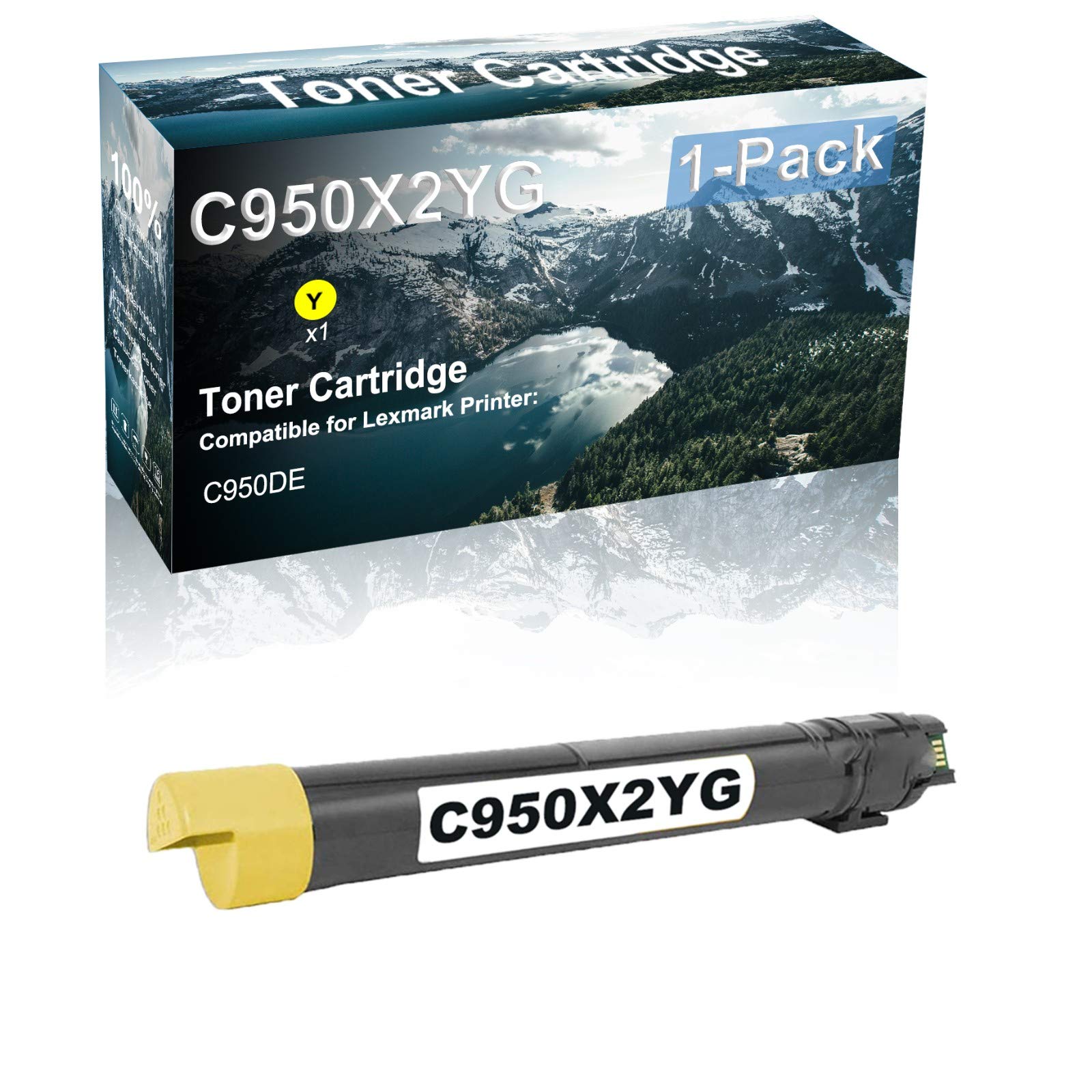 1 Pack (Yellow) High-Yield C950X2YG Compatible Laser Toner Cartridge for HP C950DE Printer - Ideal for Office Printing & Bulk Document Production