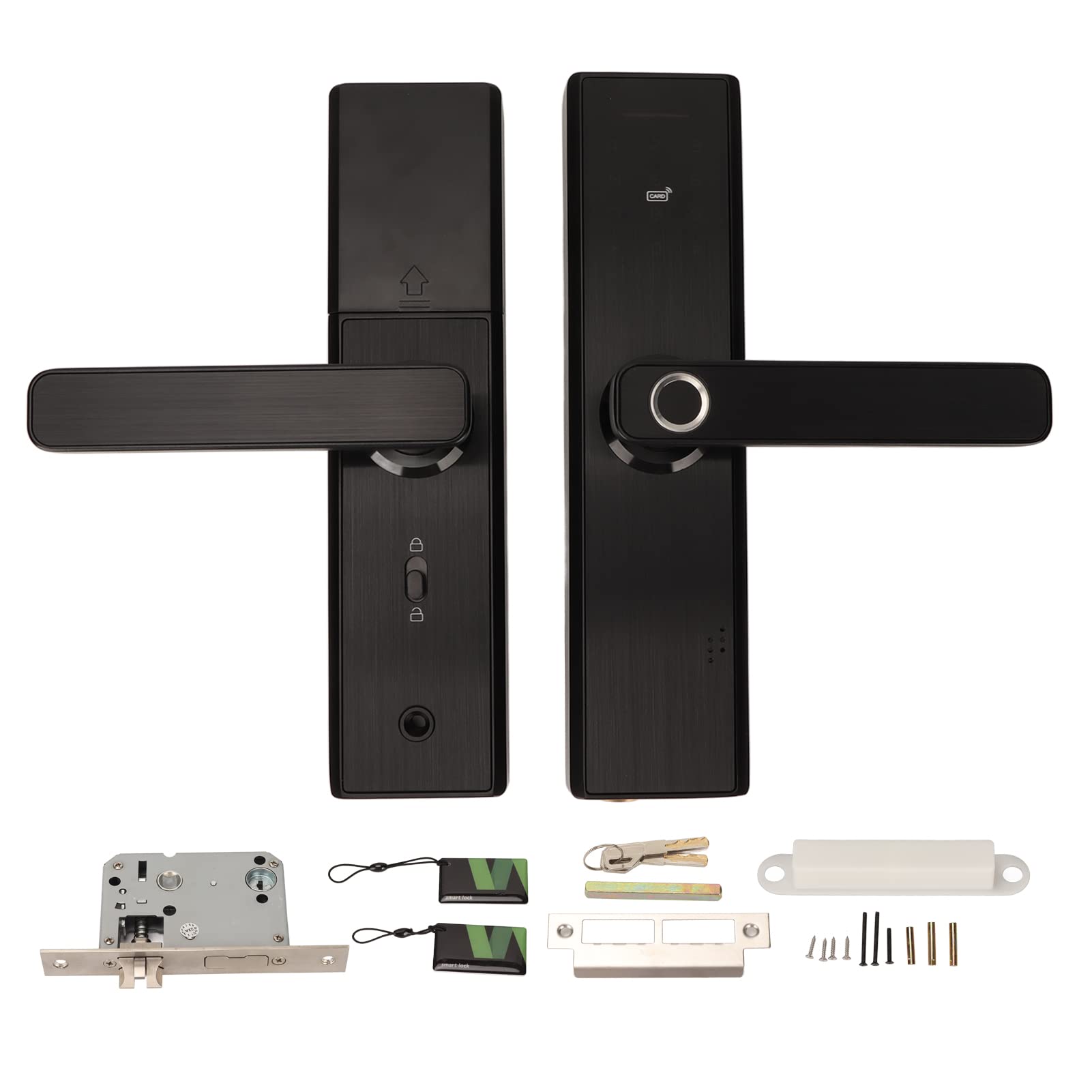 Diyeeni 5-in-1 Smart Electronic Door Lock with Handle - Keyless Entry, App Control & Remote Sharing - Secure Front Door Lock for Home, Office, Airbnb, Garage & School (Double Lock Body) - Ideal for Smart Home Security & Vacation Rental Access Control