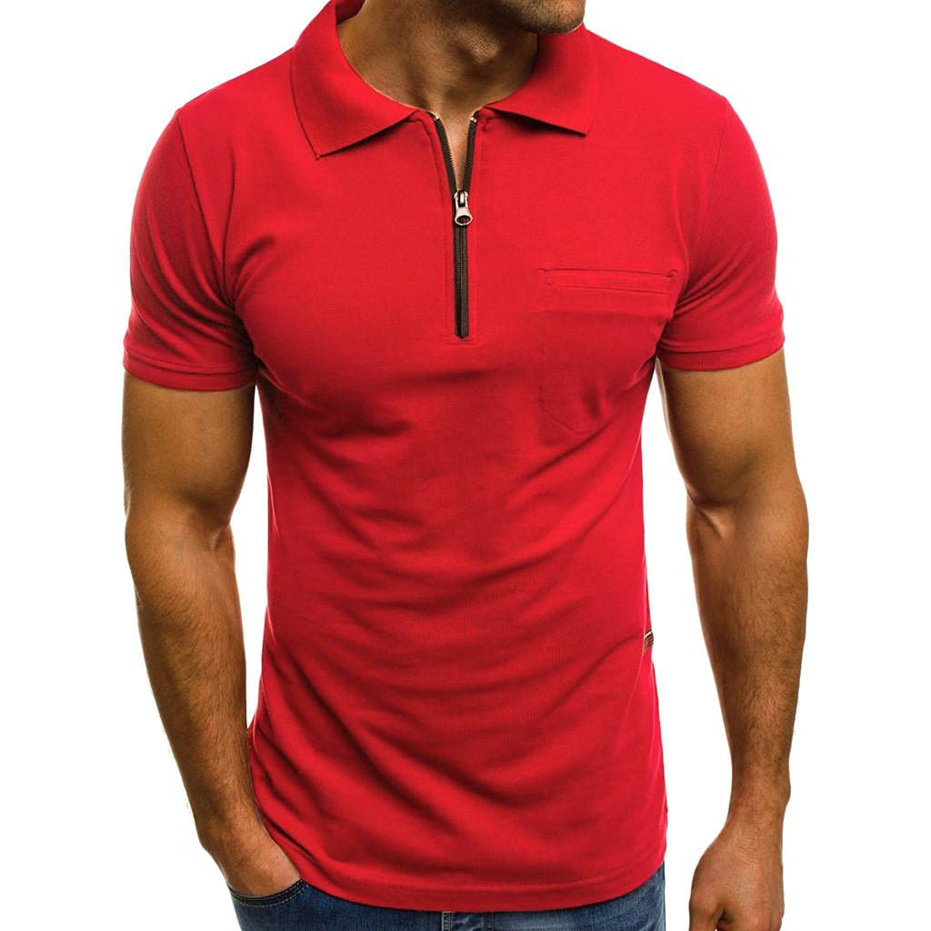**Men's Polo T-Shirts - Comfortable Henley & Crew Neck Short Sleeve Casual Shirts for Workout, Gym & Everyday Wear**    **使用场景:** Perfect for workouts, gym sessions, casual outings, and everyday comfort.