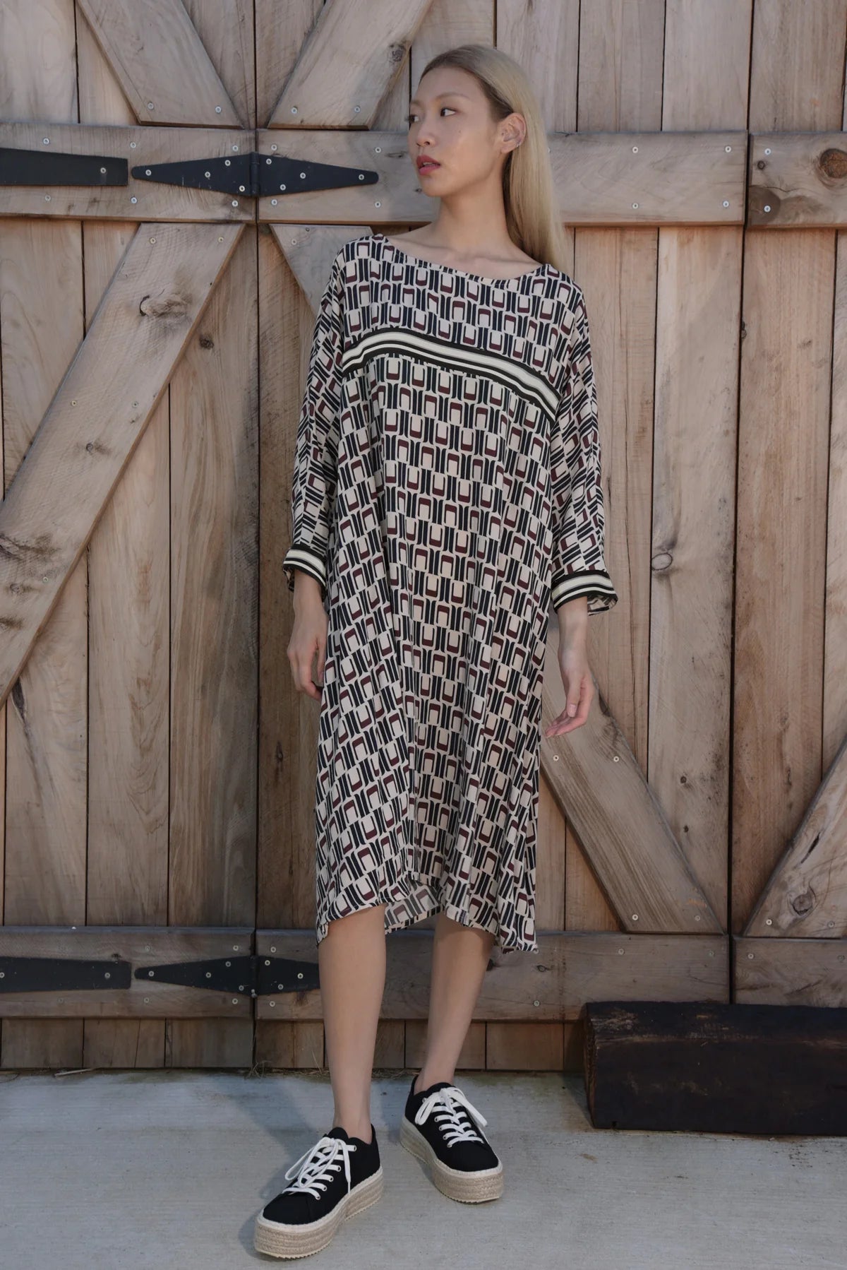 Trelise Cooper Swing Geometric Dress - Women's Flowy A-Line Dress with Unique Print | Perfect for Parties, Weddings & Special Occasions