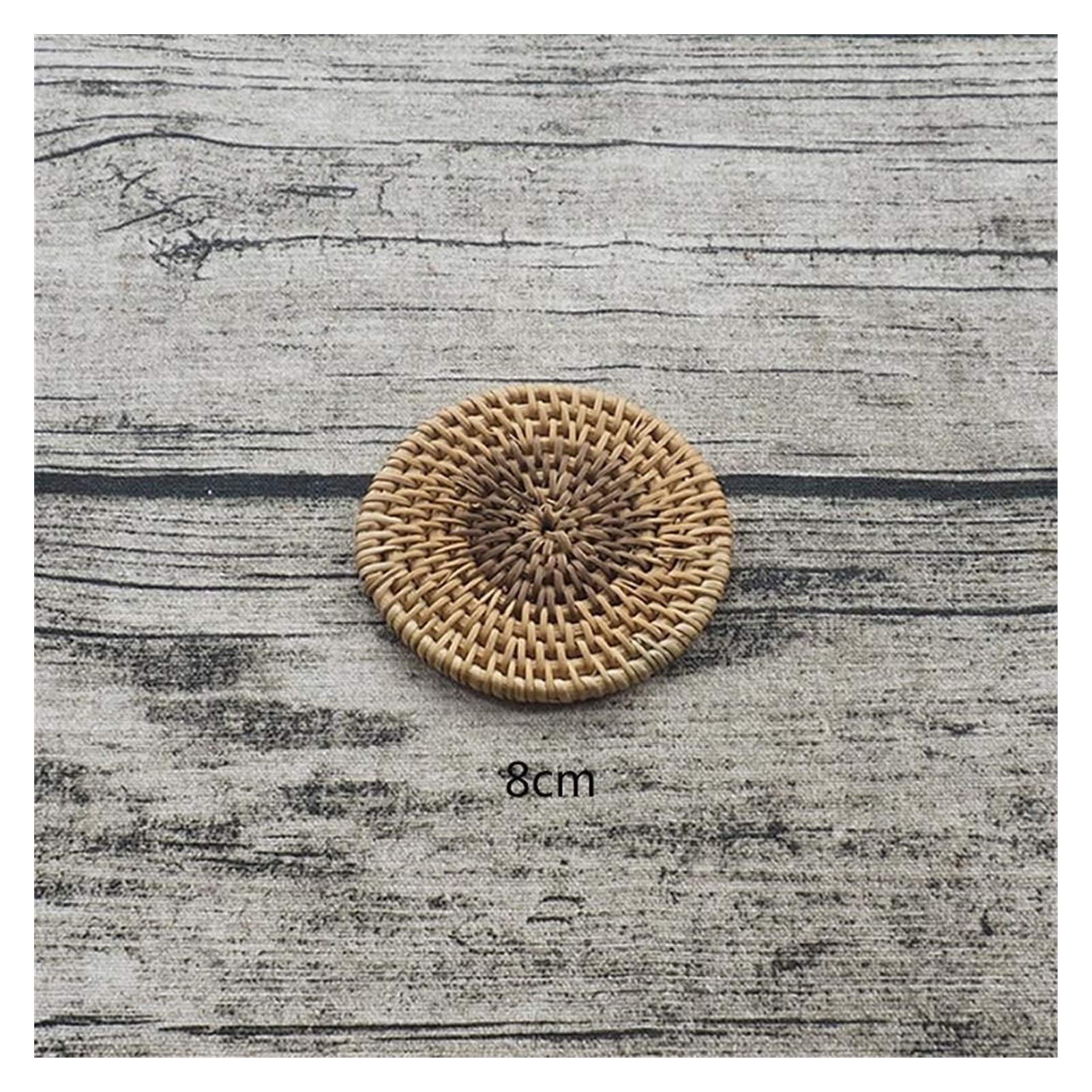 Premium Wooden Coasters Set of 6 - Round Heat Resistant Drink Mats for Coffee, Tea & Beverages - Non-Slip Table Protectors with Insulation - Burgundy Home Decor for Dining, Office & Gifts