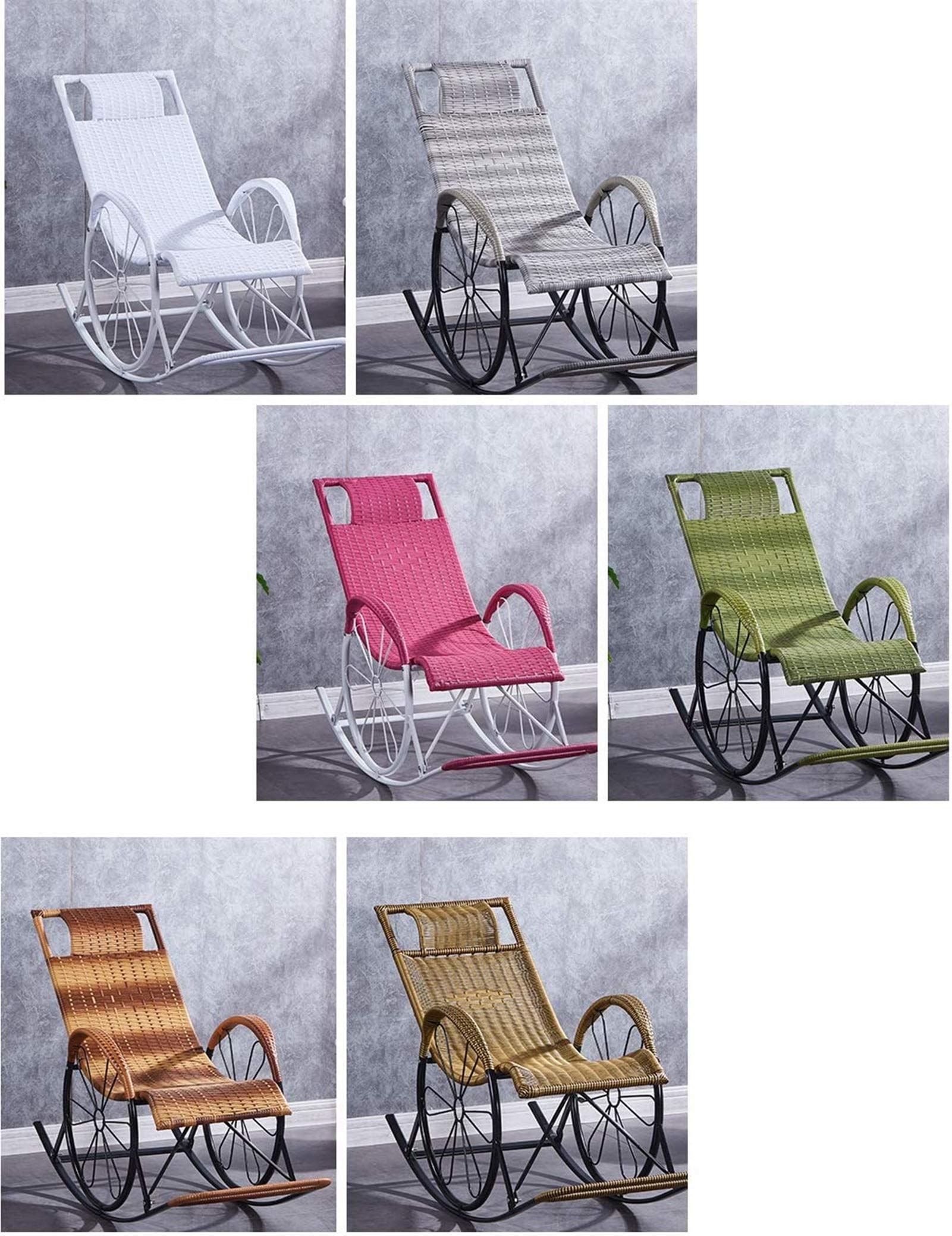Lightweight Rocking Sun Lounger Chair with Footrest & Headrest - Portable Reclining Outdoor Chair for Garden, Patio, Lawn, Deck & Beach - Perfect for Sunbathing, Relaxing & Poolside Lounging