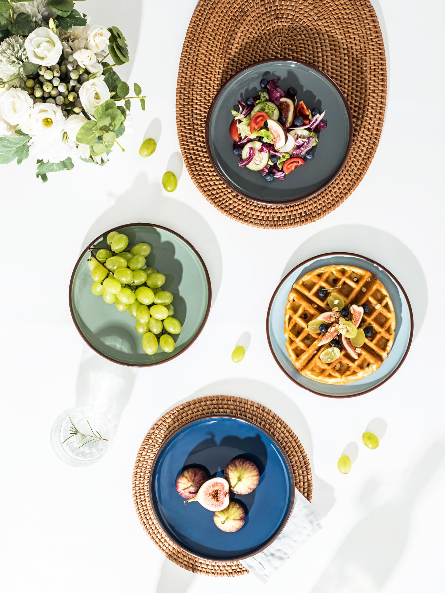 UNICASA 4-Pack Ceramic Plates 8.25