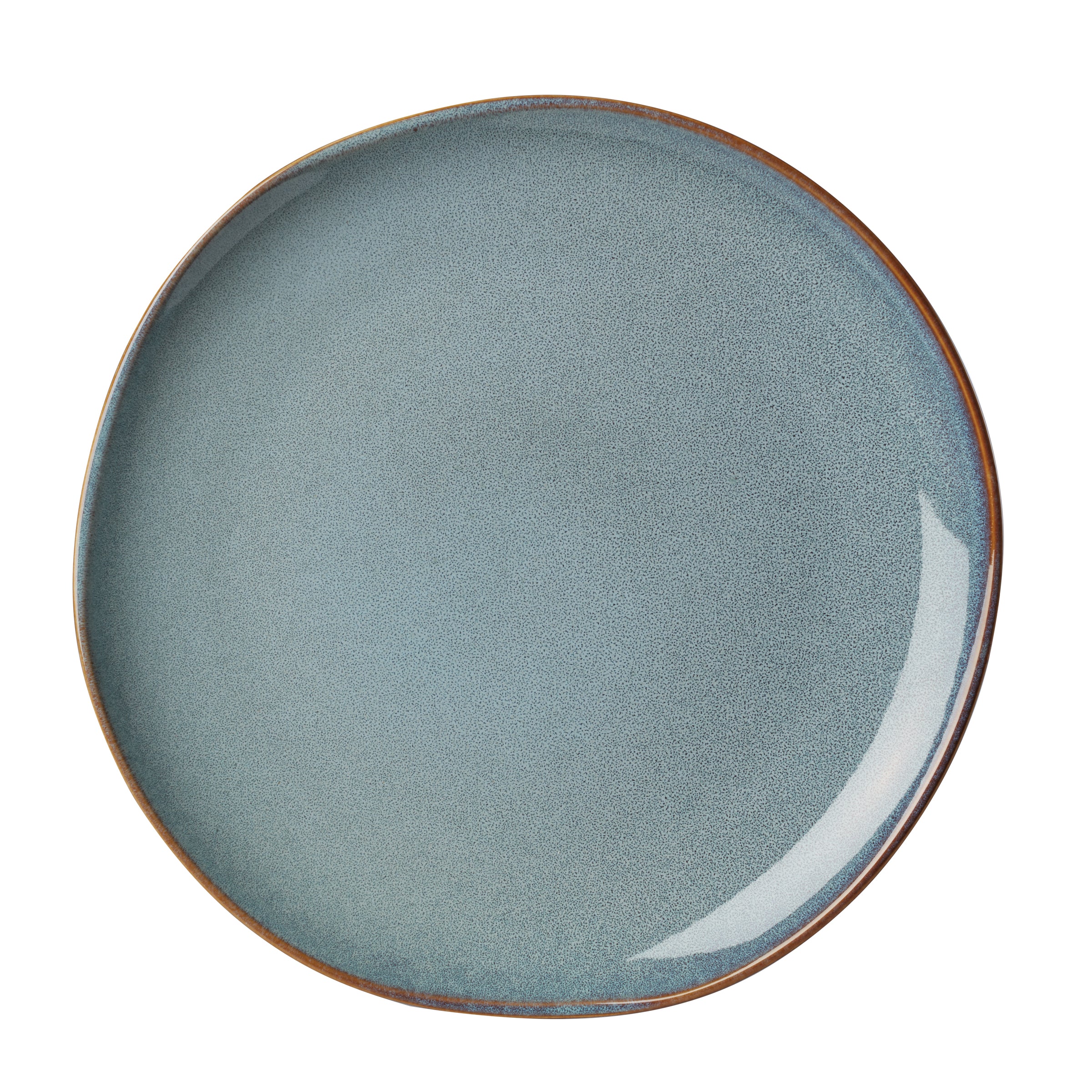Organic Blue 12-Piece Dinnerware Set - Eco-Friendly Stoneware Plates & Bowls for Everyday Dining, Dinner Parties & Home Decor