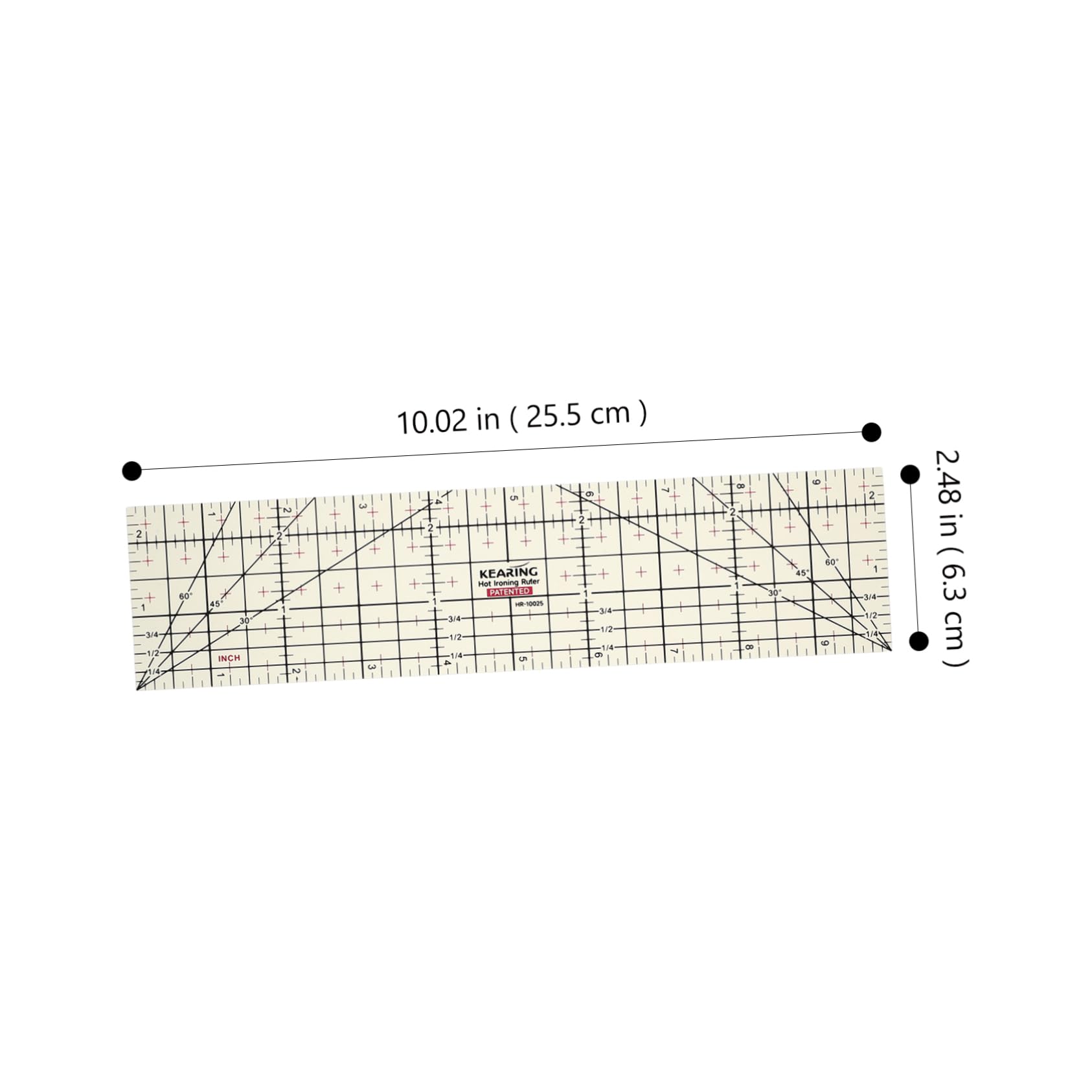 EXCEART Ironing Ruler Patchwork Ruler - Plastic Sewing Measuring Tool with Gridlines for Tailoring, Quilting & DIY Crafts - Perfect for Ironing, Measuring & Sewing Projects