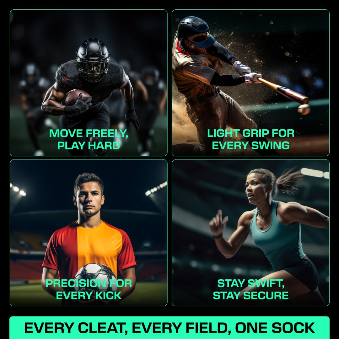 LUX Sports ProCleat Performance Grip Socks with GripArray™ - High-Performance Athletic Socks for Men and Women - Ideal for Soccer, Basketball, and Gym Training