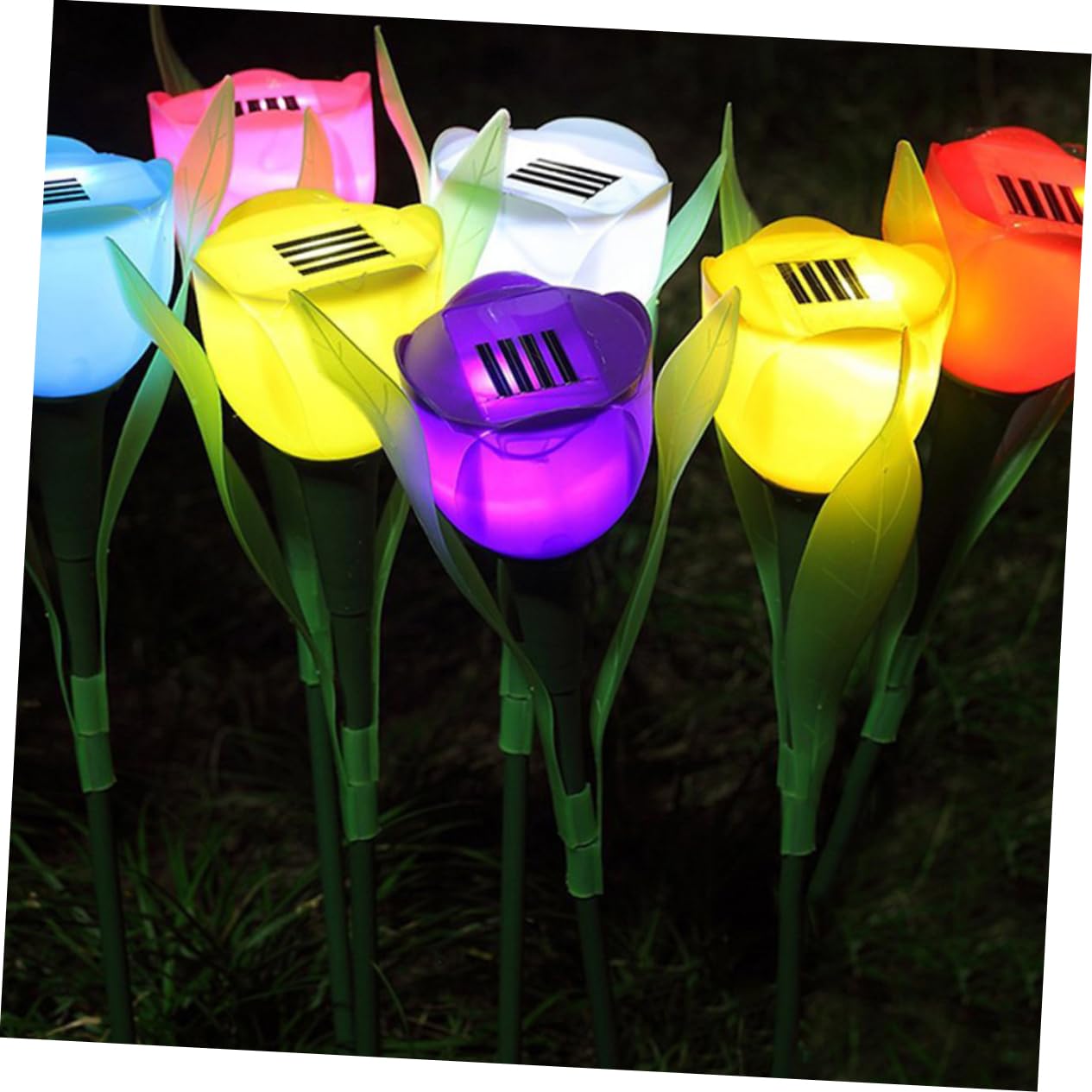 7pcs Solar Pathway Lights for Garden, Yard & Outdoor Decor - Waterproof & Weather Resistant Solar Lamps for Walkways, Driveways & Landscaping