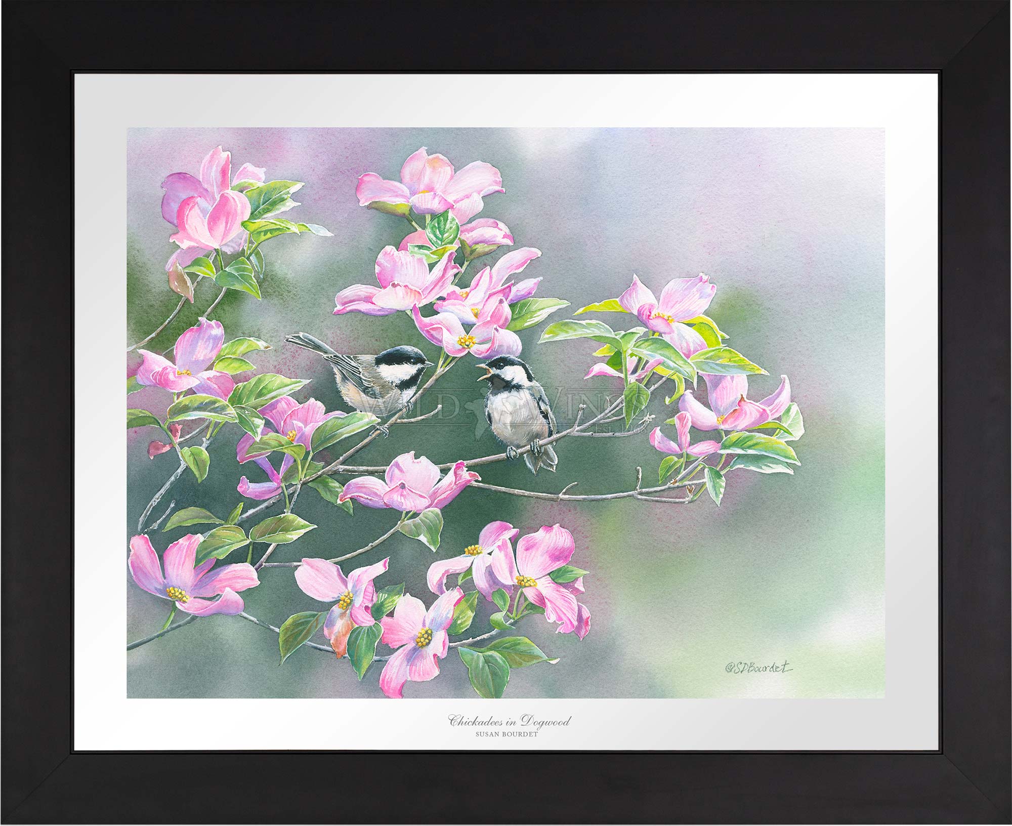 Chickadees in Dogwood - Handmade Artisan Paper for Scrapbooking, Card Making & Home Decor | Premium Quality Craft Paper for DIY Projects