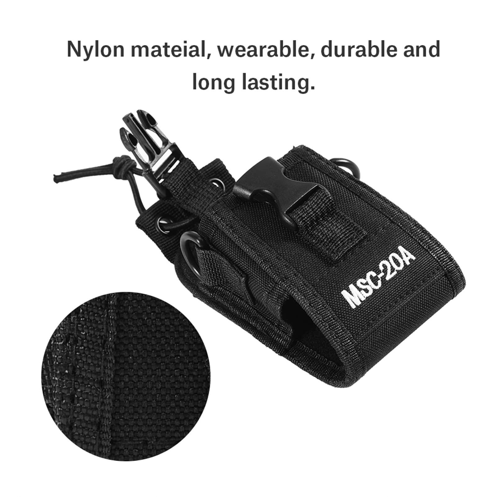 Tactical Radio Pouch - Universal MOLLE Walkie Talkie Holder with Adjustable Strap for Duty Belt, Hunting & Outdoor Activities | Durable Multi-Function Radio Case for Two-Way Radios, Intercom & Communication Gear