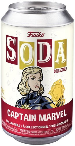 Captain Marvel Funko Pop Vinyl Soda Figure - Collectible Marvel Superhero Toy for Display & Gifts | Perfect for Marvel Fans, Comic Book Lovers & Pop Culture Collectors