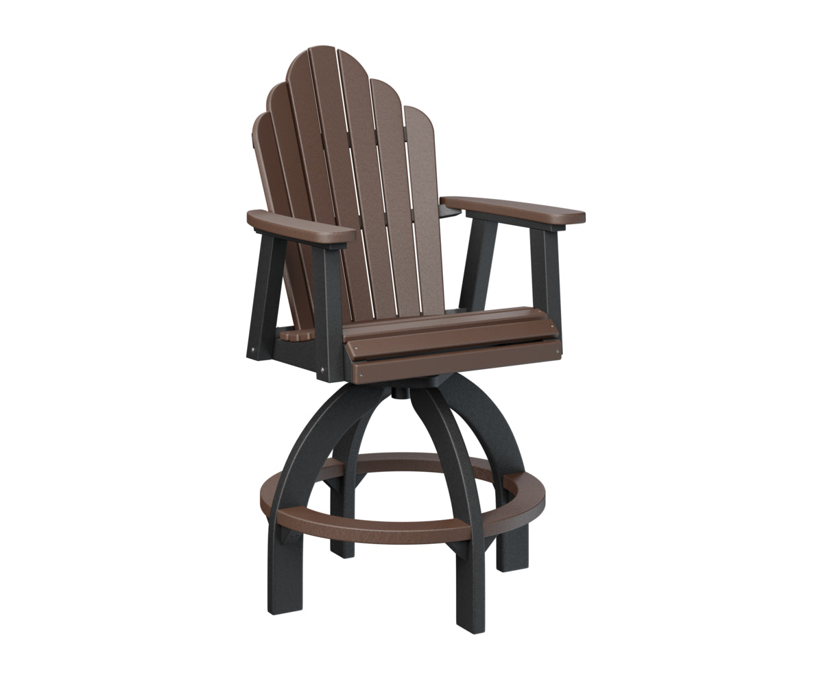 Berlin Gardens Cozi Back Swivel Bar Chair - Adjustable Height Counter Stool with Padded Seat - Perfect for Kitchen Island, Home Bar & Outdoor Patio Dining