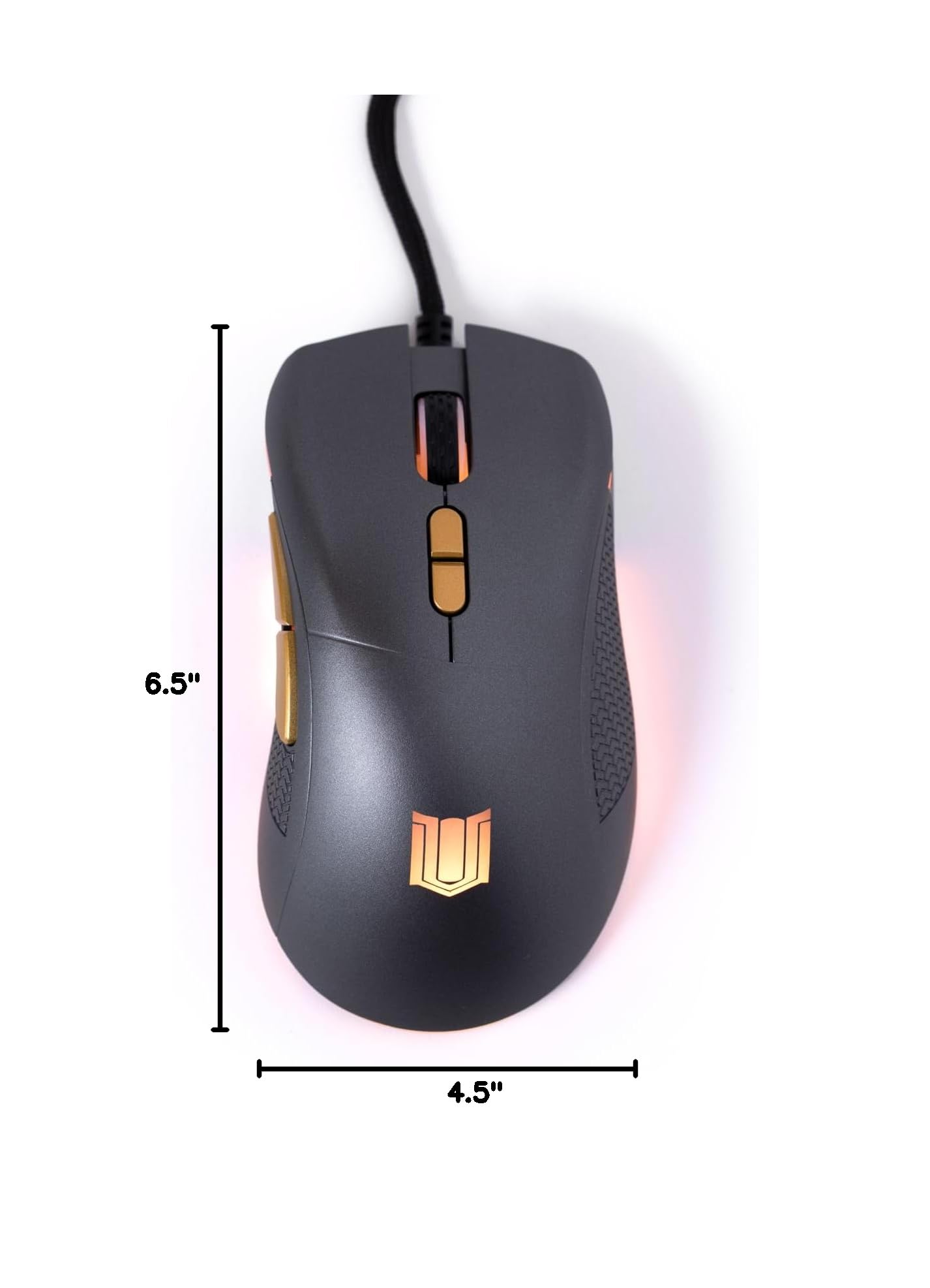 High-Performance M-1 Wired Gaming Mouse with 12,000 DPI Adjustable Sensor, Ergonomic RGB Lighting & Side Buttons - Perfect for PC Gaming, Esports & Office Work