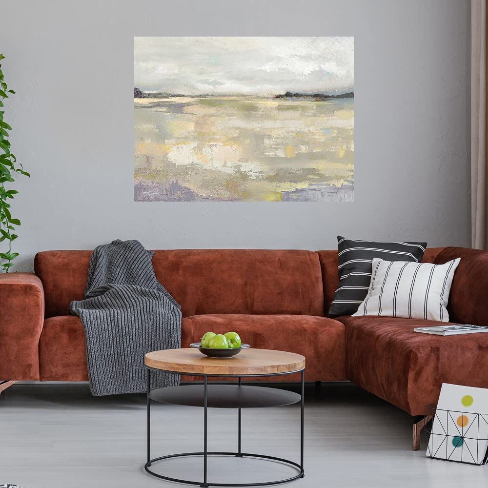 Paul Duncan Fine Art Canvas Wall Decor - Modern Abstract Painting for Living Room, Bedroom, Office & More - Ready to Hang 46x35 Inch - Perfect for Home, Dining Room & Bathroom Decor