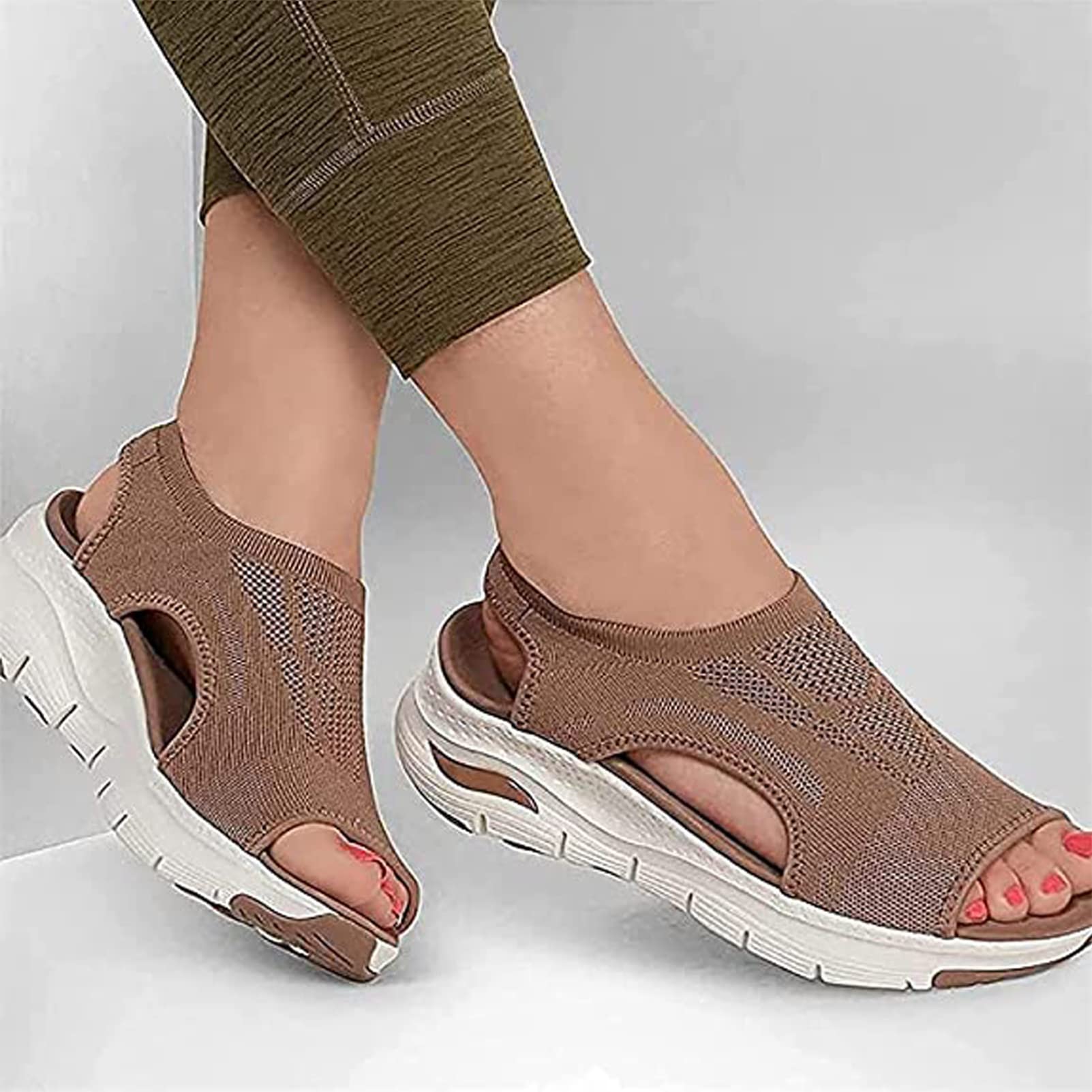 Best Women's Walking Sandals with Arch Support - Orthopedic Sport Sandals for Wide Feet - Breathable Mesh Slides for Outdoor Activities, Travel & Casual Wear