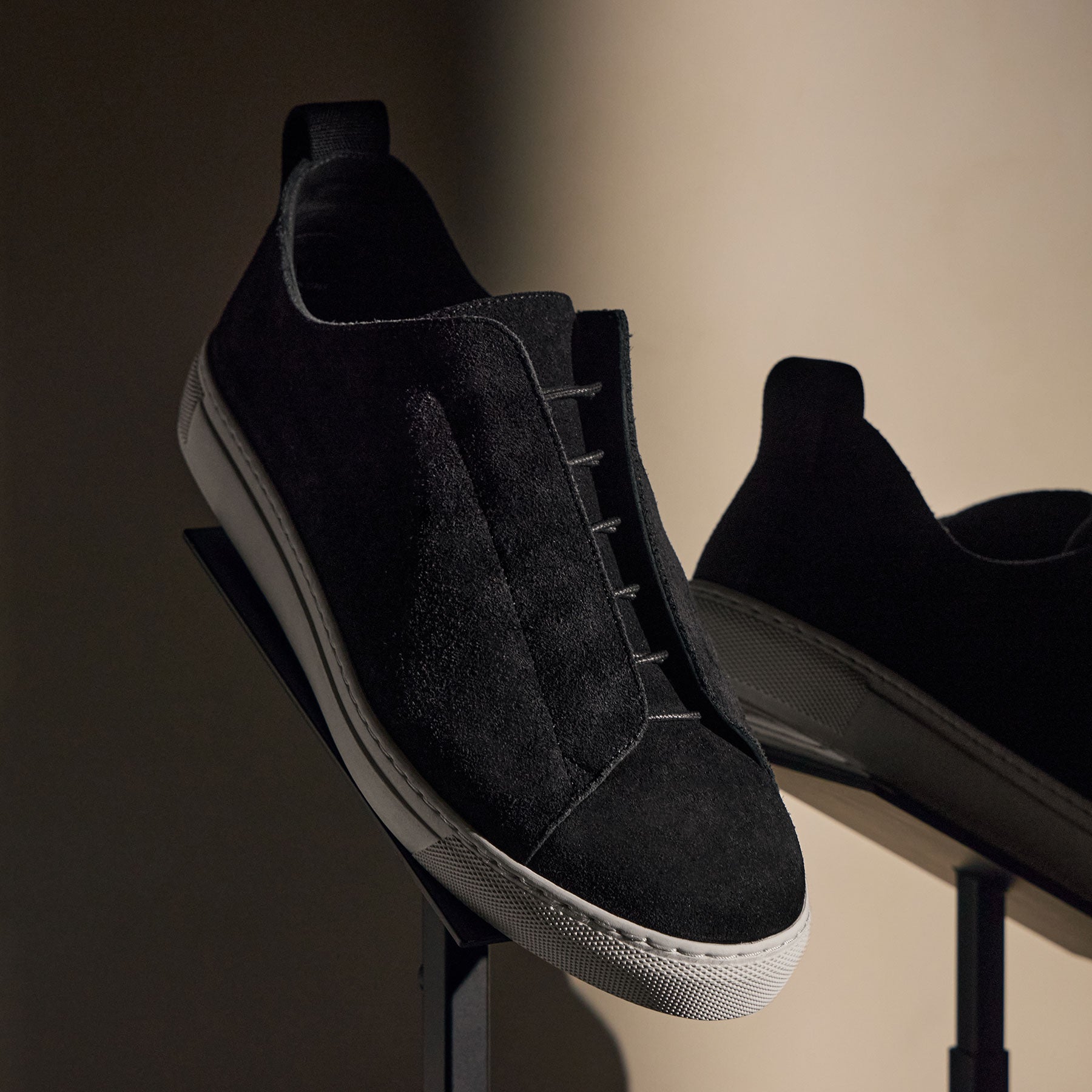 Men's Black Suede Solstice Sneakers - Comfortable Casual Shoes for Walking, Travel & Everyday Wear