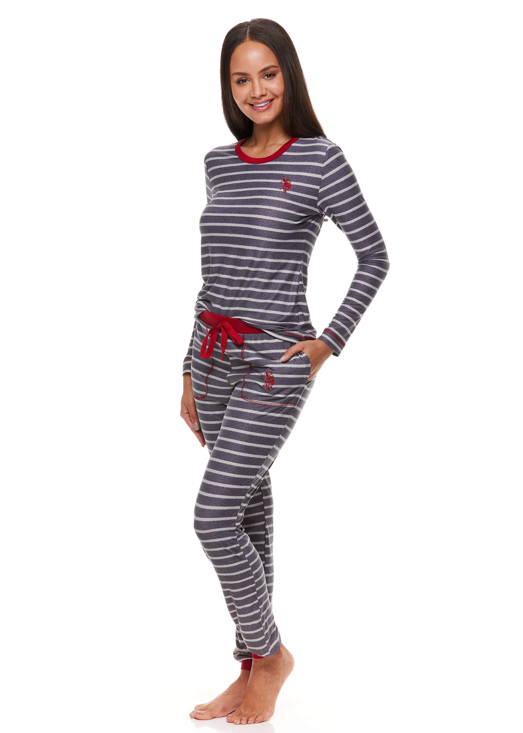 U.S. Polo Assn. Women's 2-Piece Pajama Set - Soft Cotton Sleepwear for Women - Perfect for Lounging, Sleepovers & Cozy Nights at Home