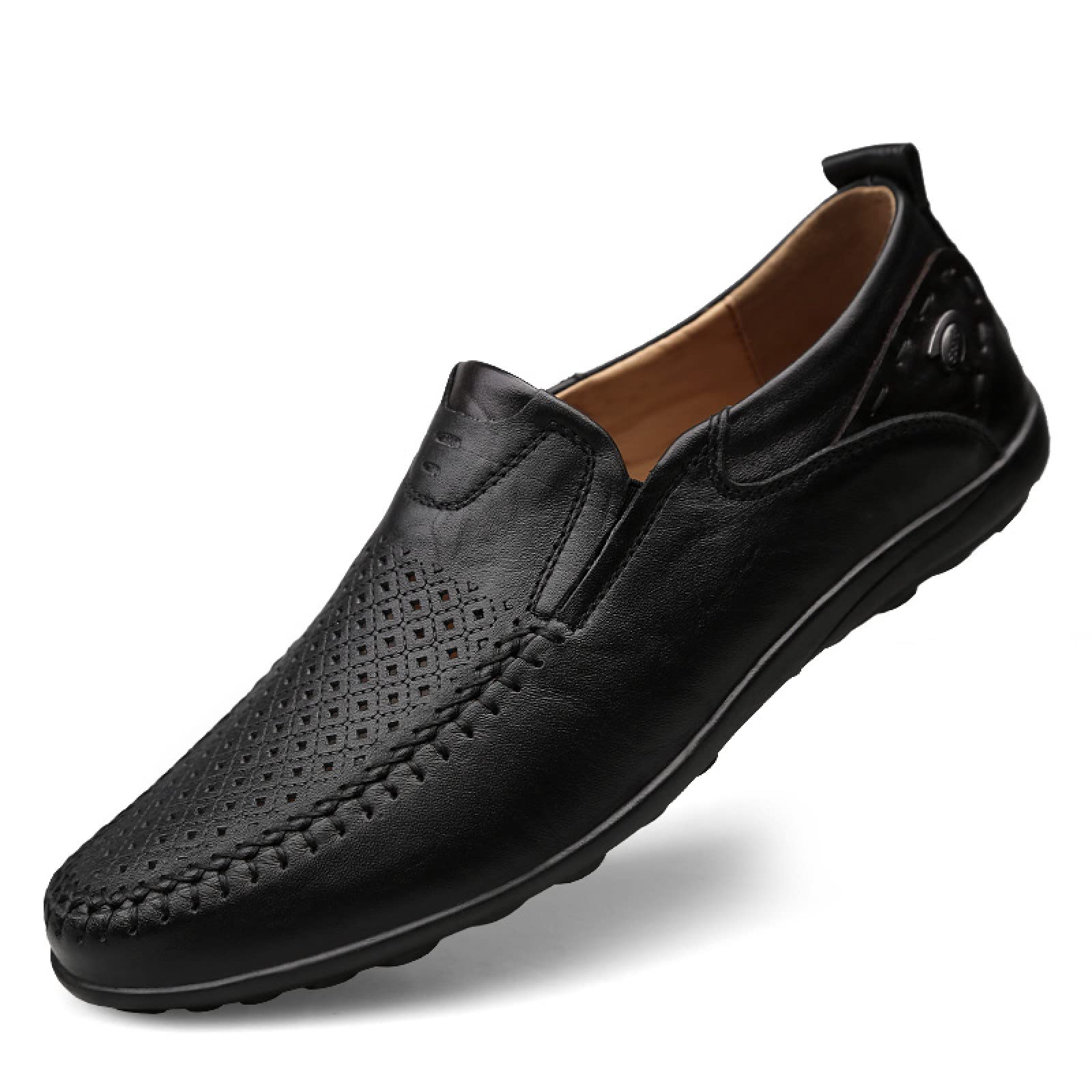 Men's Casual Summer Loafers - Soft PU Leather Slip-On Moccasins Breathable Driving Shoes for Men | Comfortable & Lightweight for Daily Wear, Office, Travel & Outdoor Activities