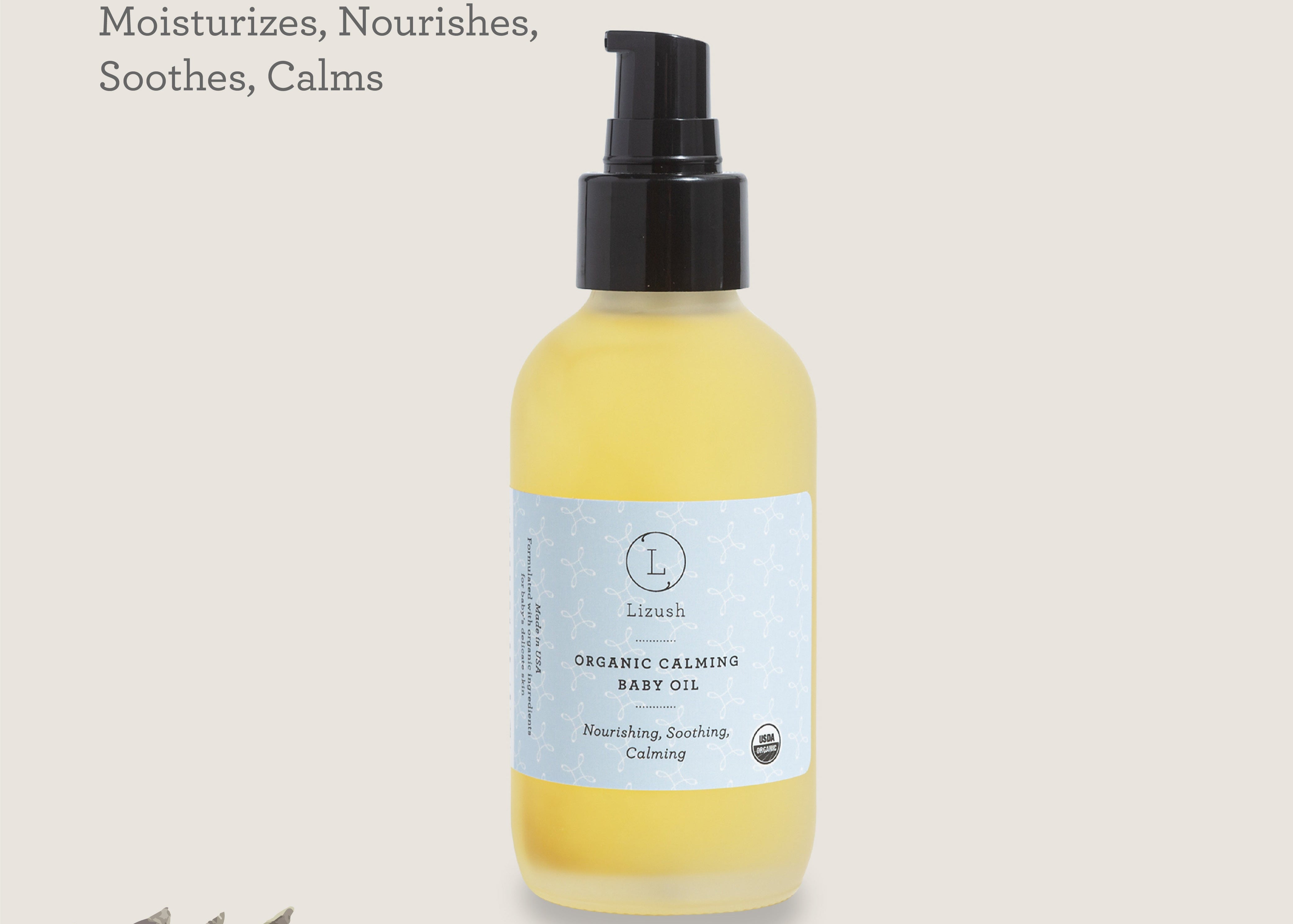 Organic Calming Baby Oil - Nourishing, Soothing & Relaxing for Sensitive Skin | Perfect for Massage, Bedtime & Dry Skin Care