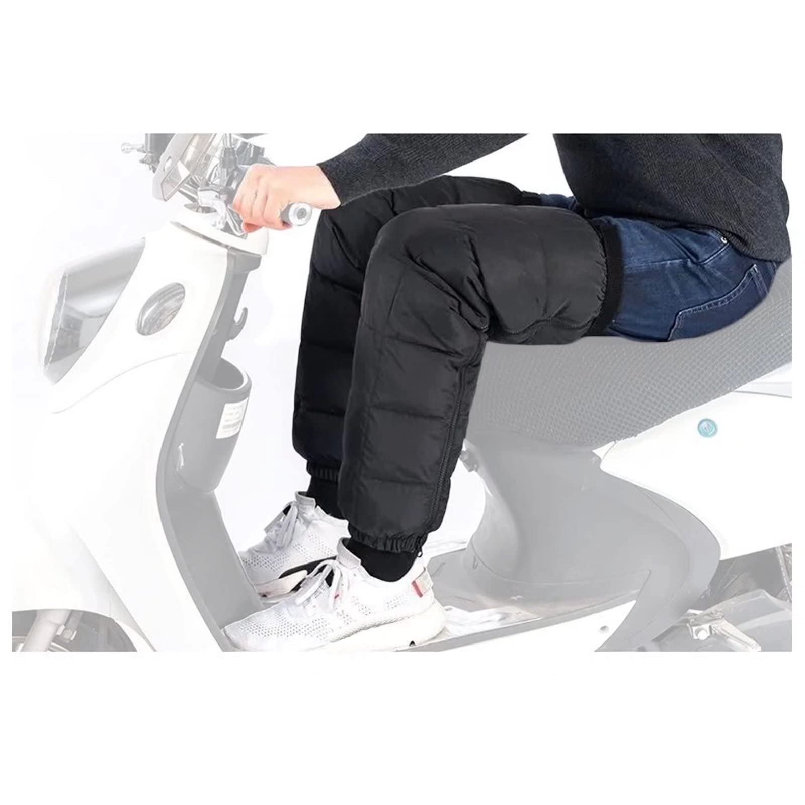 Winter Motorcycle Knee Pads - Soft Warm Knee Protectors for Skiing & Skating | Cold Weather Leg Gaiters for Adults