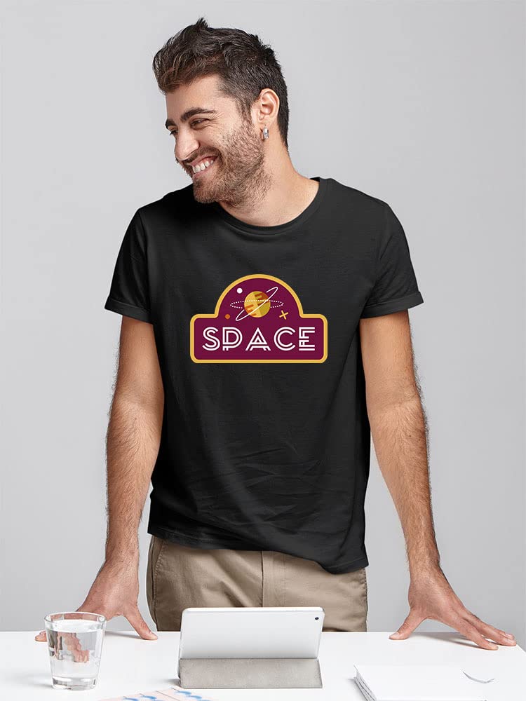 Space Orange Planet Graphic T-Shirt for Men - Cool Astronaut & Galaxy Print Tee - Casual Wear for Everyday, Street Style & Gifts